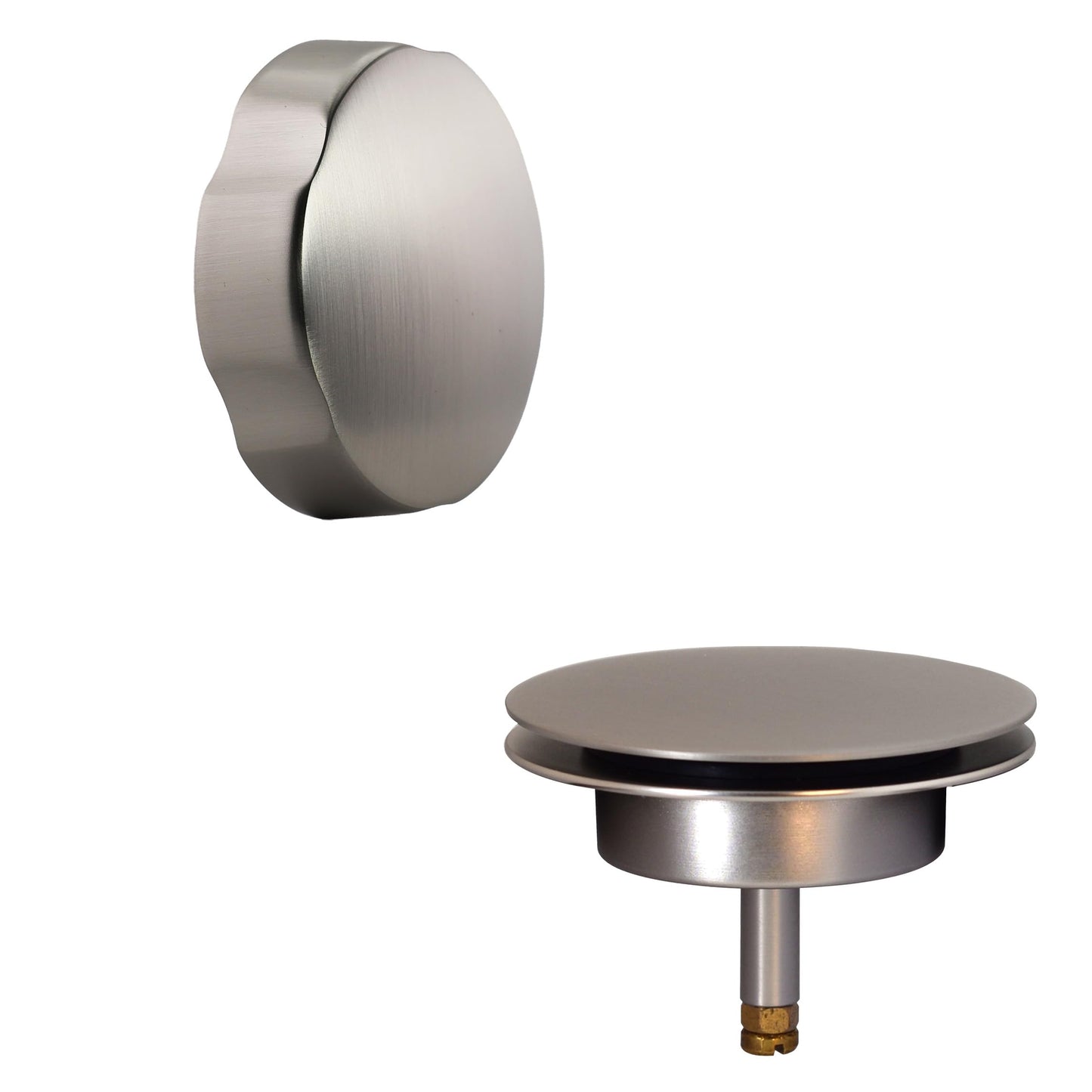 Westbrass Sch. 40 PVC 27 in. Cable Drive Bath Waste - Ball Joint Head, Satin Nickel, D50P27BJ-07
