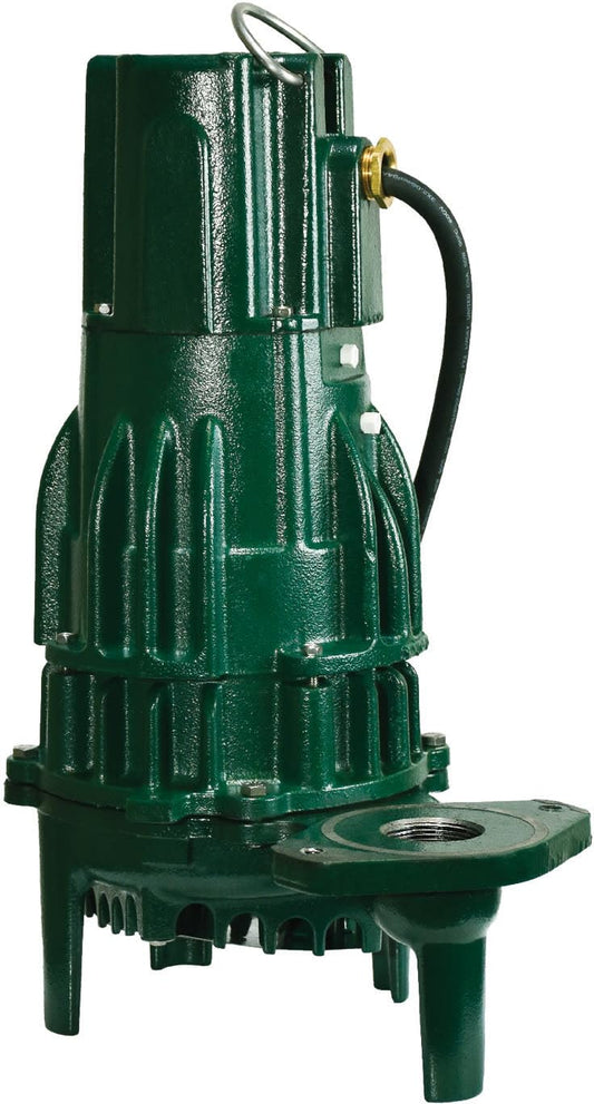 Zoeller 163-0002, Model N163, High Head Effluent Pump, 1/2 HP, 115 Volts, 1 Phase, 15 Amps, 1-1/2" NPT Discharge, 61 GPM Max, 66 ft Max Head, 20 ft Cord, Manual