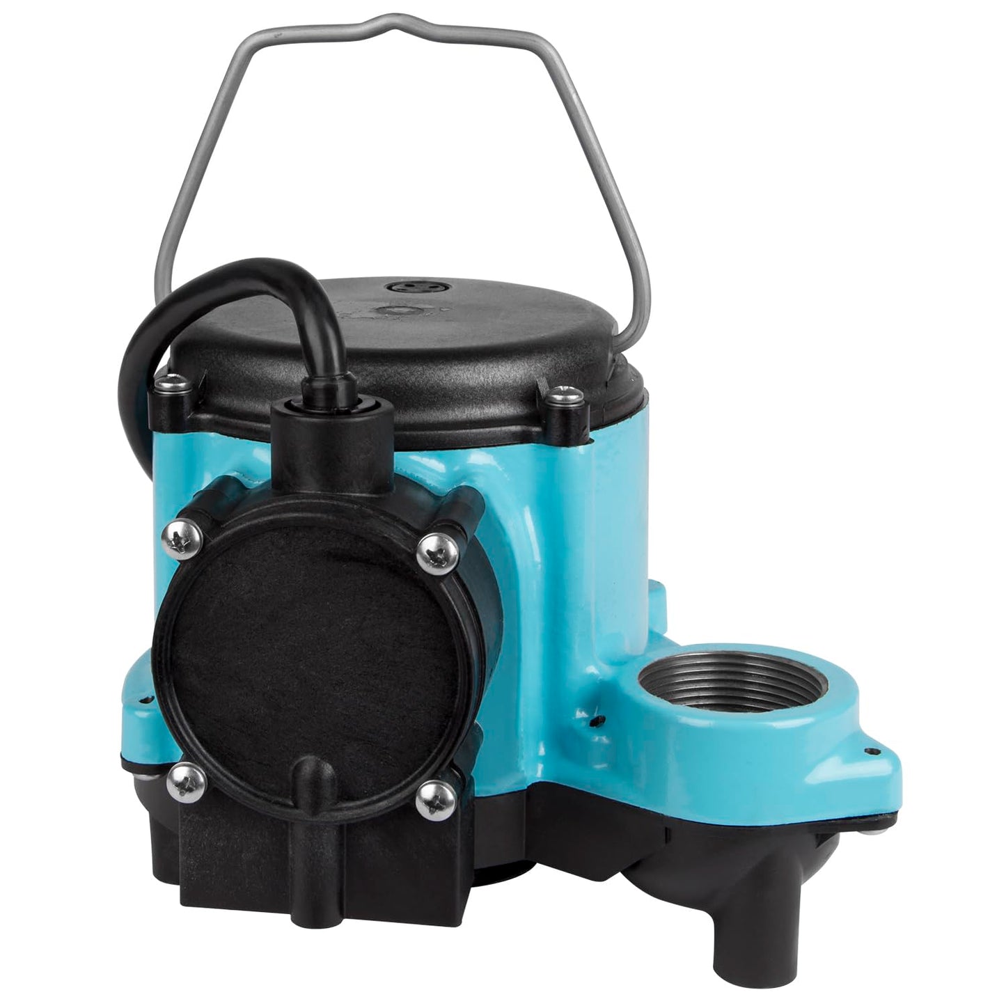 Little Giant 6-CIA-ML 115 Volt, 1/3 HP, 2760 GPH Cast Iron Replacement Compact Submersible Pump for Under Sink and Laundry Tray Systems with Integral Low Level Diaphragm Switch, Blue, 506160