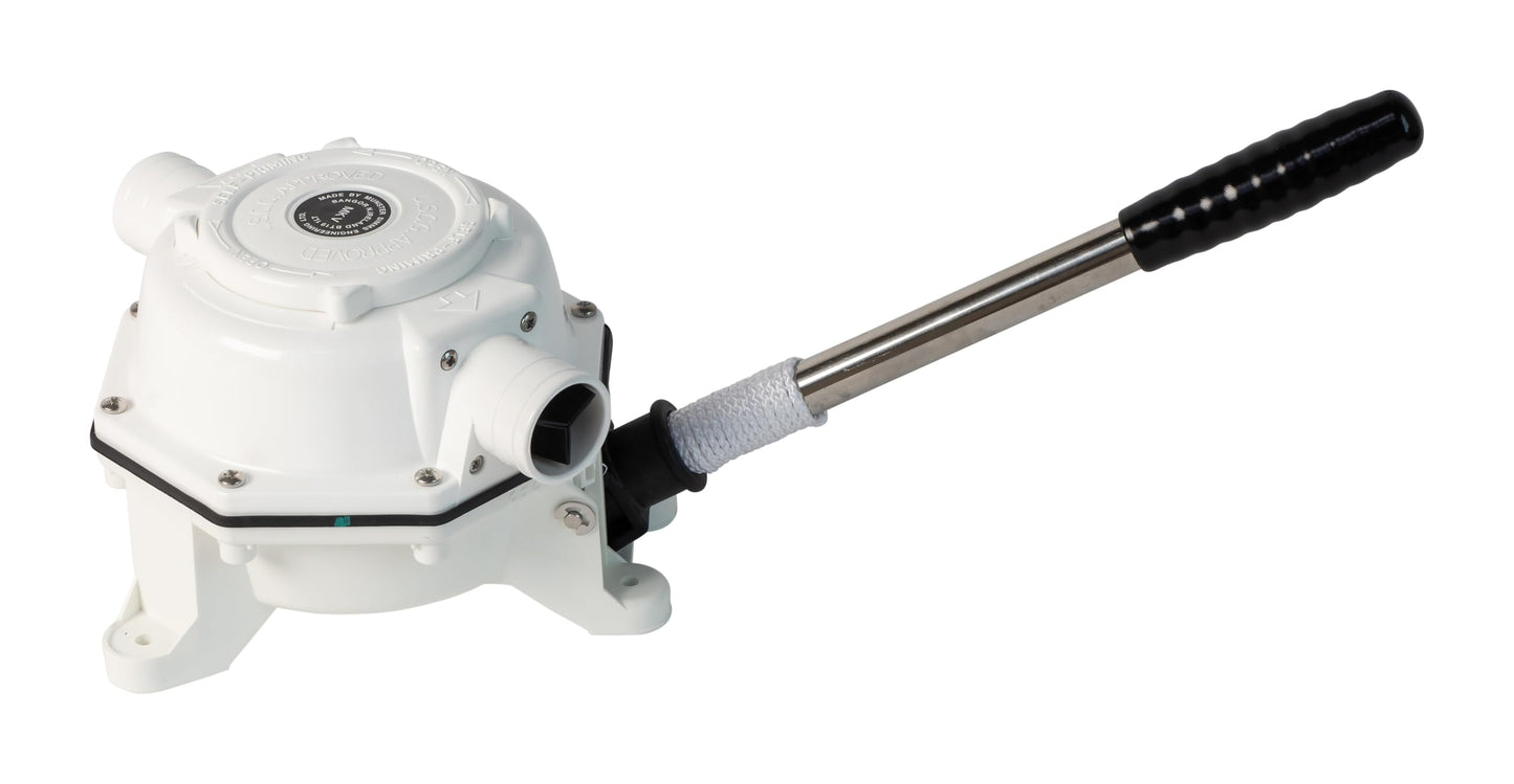 Whale Mk5 Manual Sanitation Pump - Bulkhead. Up to 17 GPM Flow Rate, Designed for Toilet Flush or Holding Tank Pump Out ensuring Reliability in Black Waste Management, BP0527