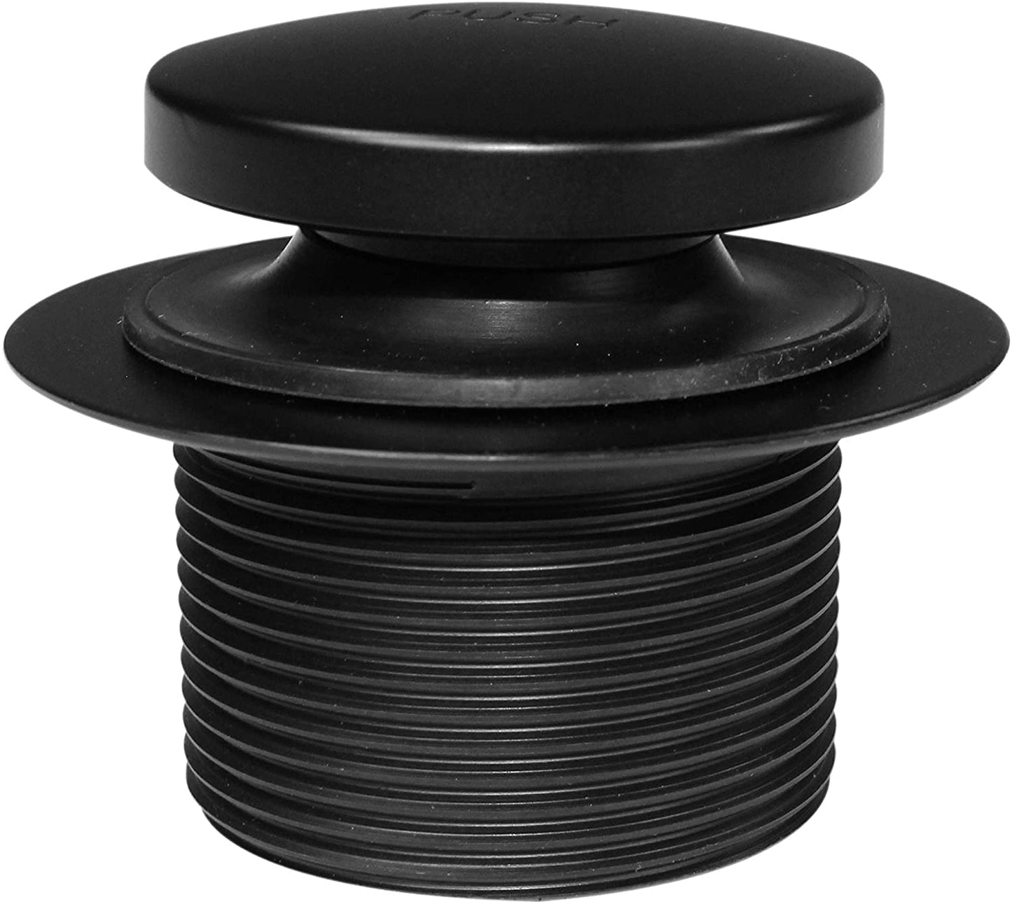 Westbrass D49321-4-62 1-1/2" x 12" Bath Waste & Overflow Assembly with One-Hole Faceplate Cover and Tip-Toe Drain Plug - SCH. 40 PVC, Matte Black (4-Pack)