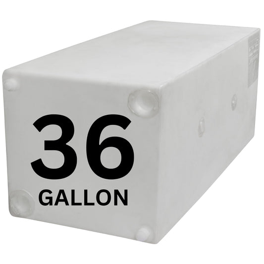 Ameri-Kart 36 Gallon RV Fresh Water Tank, Potable Water Storage Tank for Drinking, Cooking, Cleaning, Showering, for Campers, Trailers, Motorhomes, RVs, Cube Shape, 37" x 16" x 15" (WT-5549)