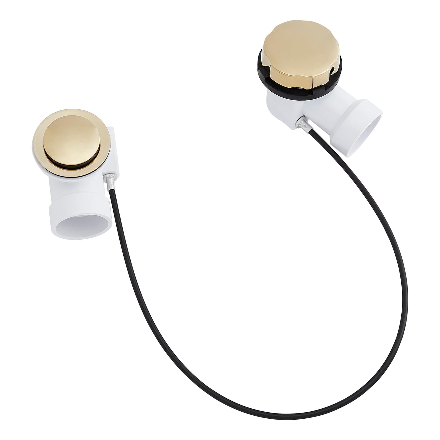 Signature Hardware 478497 PVC Cable Drain and Overflow for 17" - 22" Deep Alcove Tubs