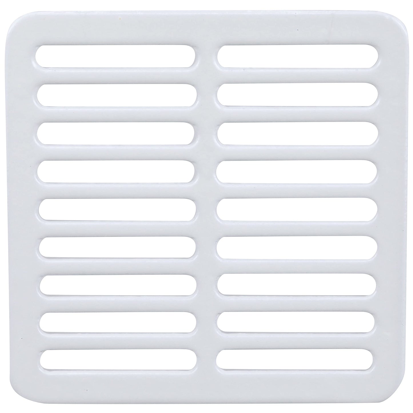 Zurn FD2375-NH3-H FD2375 12"x12" Floor Sink Body & Dome Strainer, 6" Sump Depth, 3" No-Hub, with Half Grate & JP2375-F - Cast Iron Enameled Full Grate for The FD2375 Floor Sink
