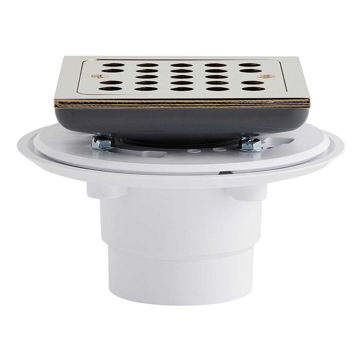 Signature Hardware 948036 FundamentALL 4-1/2" Square Shower Drain - Polished Brass