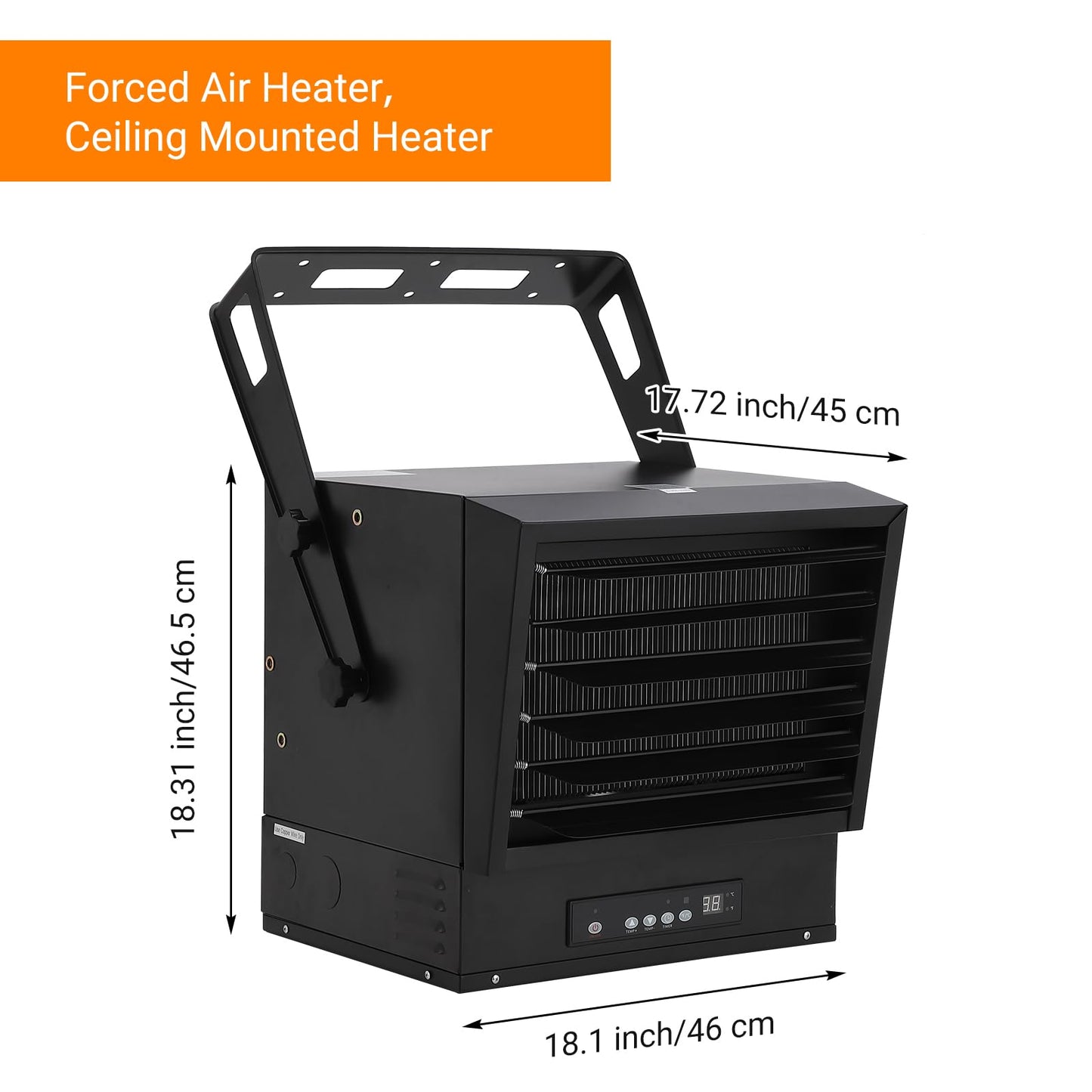 10000W Garage Heater 240V Digital Fan-Forced Wall Mount Shop Heater with Full-Function Remote, Hardwired Shop Heater with 12H Timer, Overheat Protection, Ideal for Garage, Workshop