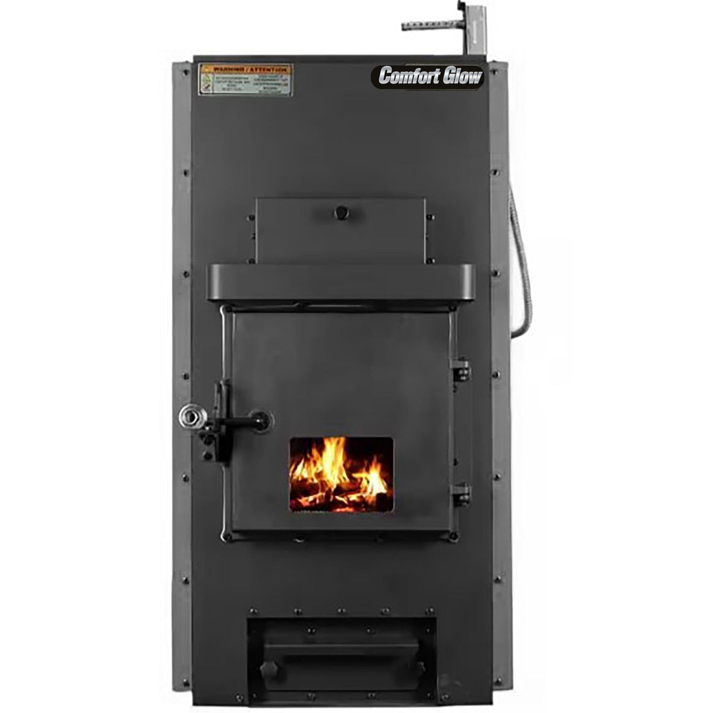 Comfort Glow Wood Furnace, Heats Up To 3,500 Sq Ft, Accepts 23" Logs, Cast-Iron Door, Dual 500 CFM Blowers