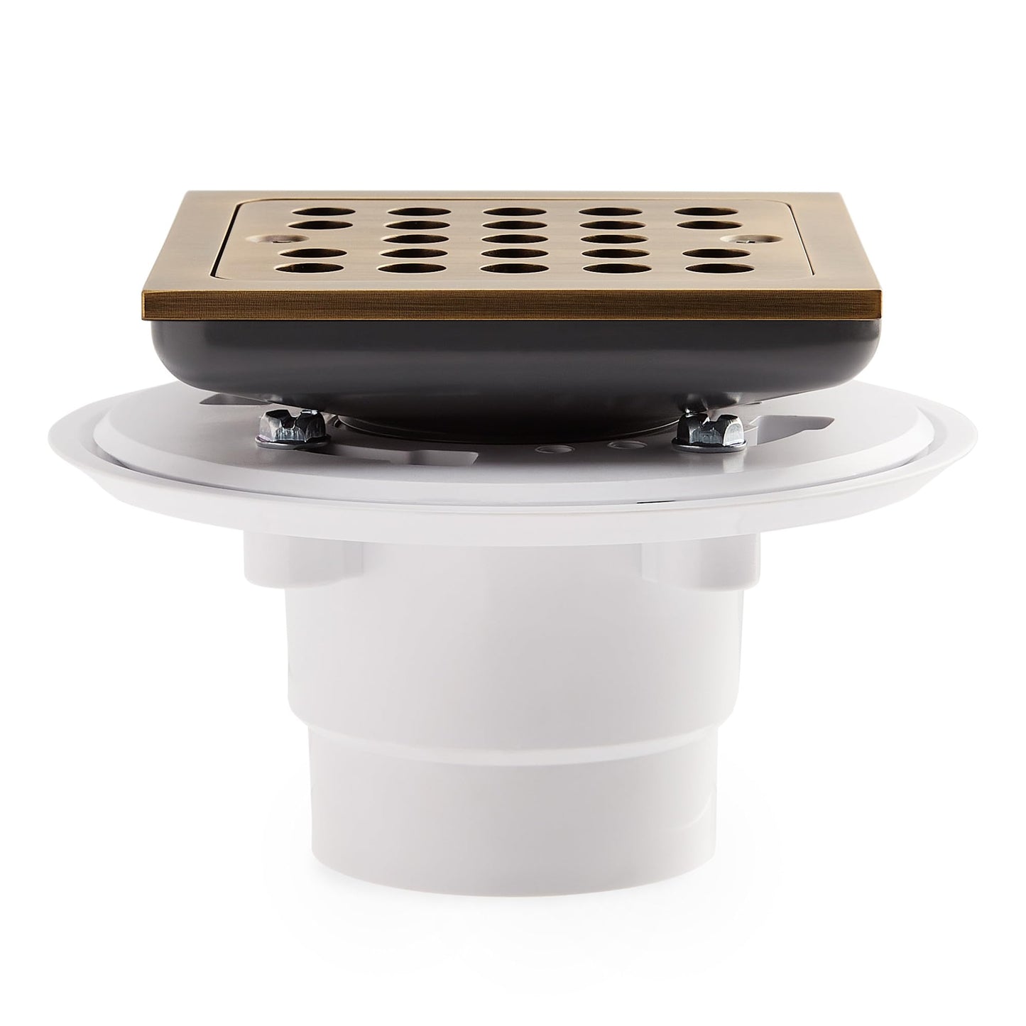 Signature Hardware 948036 FundamentALL 4-1/2" Square Shower Drain - Polished Brass