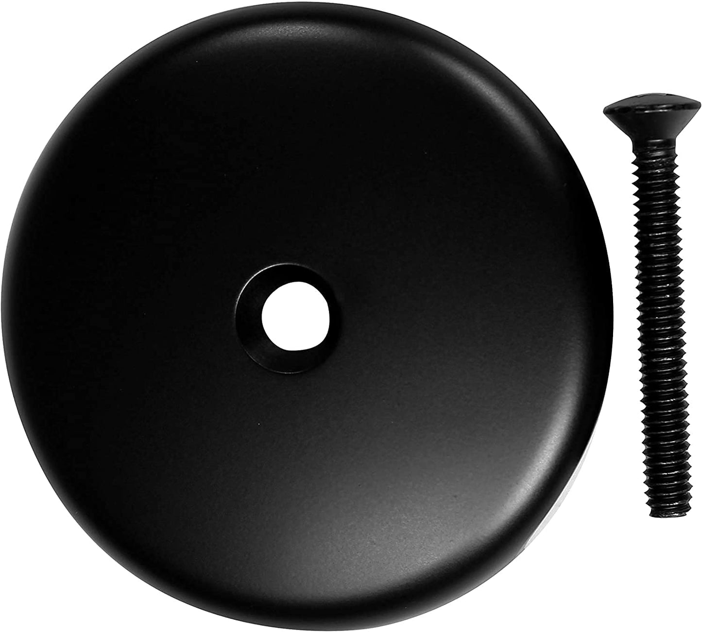 Westbrass D49321-4-62 1-1/2" x 12" Bath Waste & Overflow Assembly with One-Hole Faceplate Cover and Tip-Toe Drain Plug - SCH. 40 PVC, Matte Black (4-Pack)