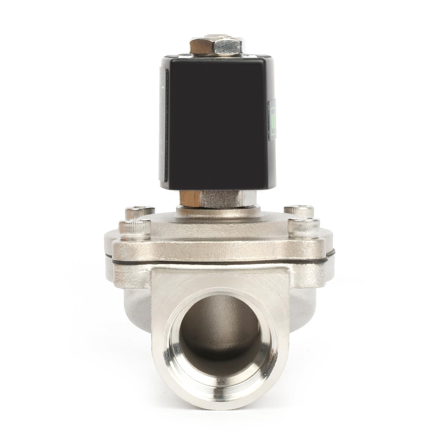 U.S. Solid 1" Stainless Steel Solenoid Valve - 24V DC, Normally Closed, 145 PSI Electric Valve for Water, Air, Diesel