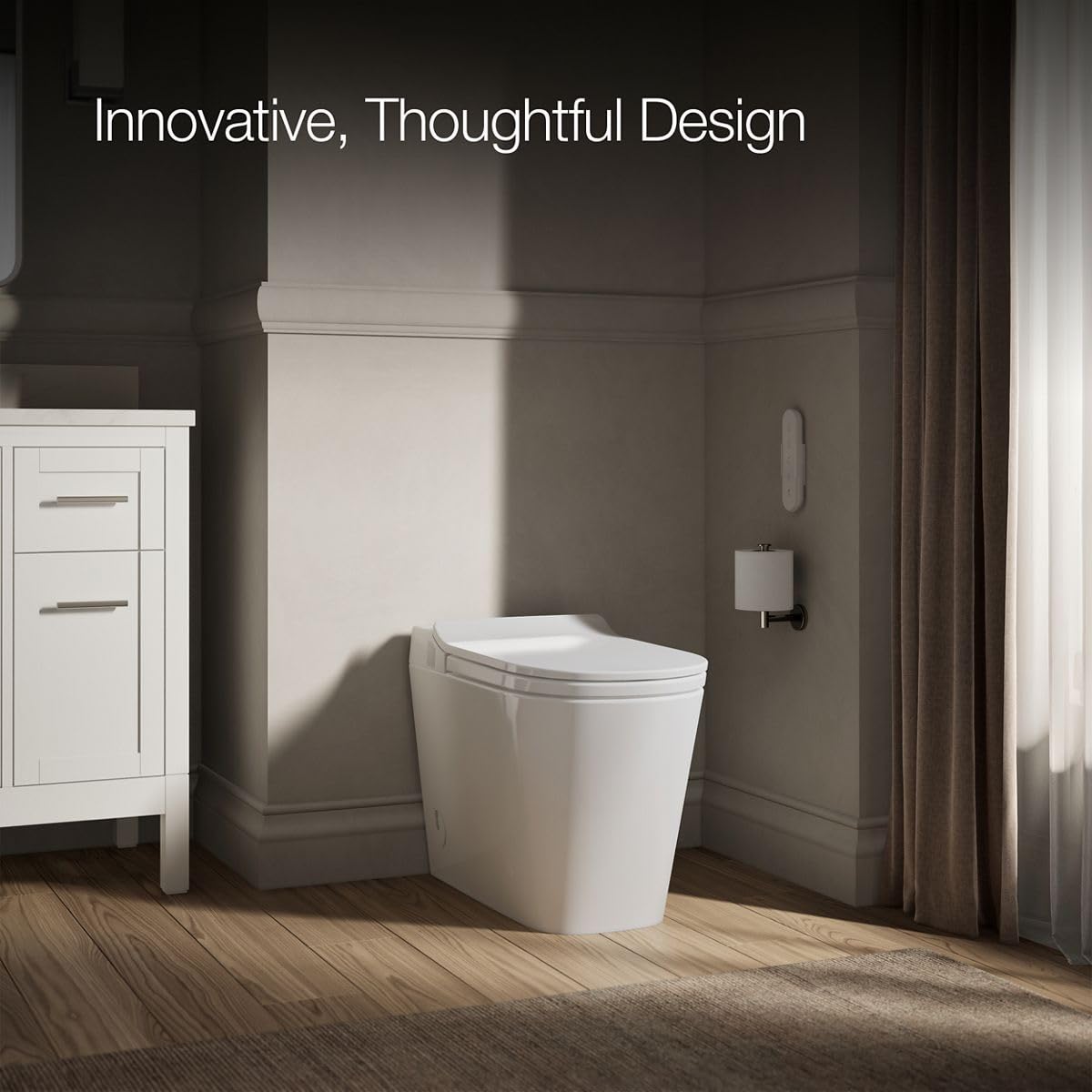 Kohler Leap One-Piece Elongated Smart Toilet with Bidet Built In, Dual-Flush, Quiet-Close