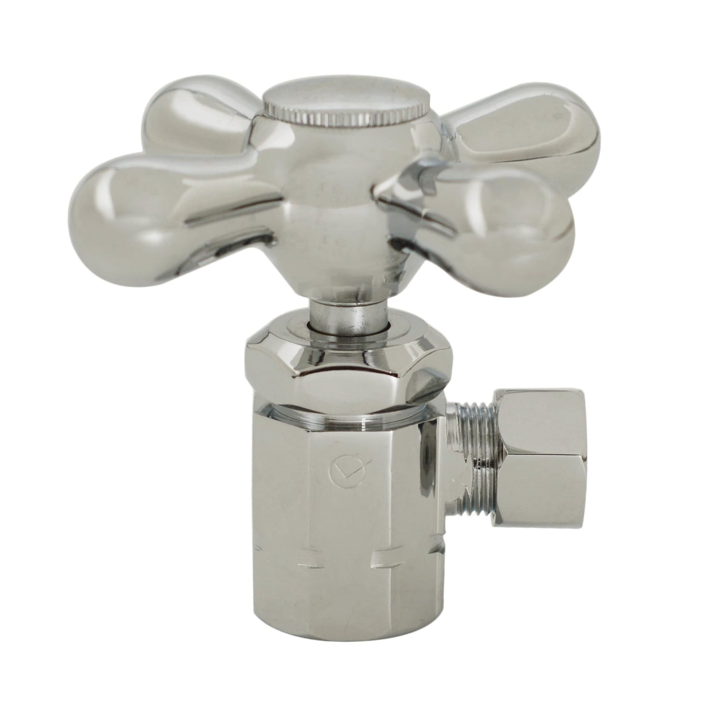 Westbrass D1712T-05 Toilet Supply Line Kit includes 12" Corrugated Riser, Cross Handle Angle Stop Shut Off Valve, Compression Adaptor and Flanges, Polished Nickel