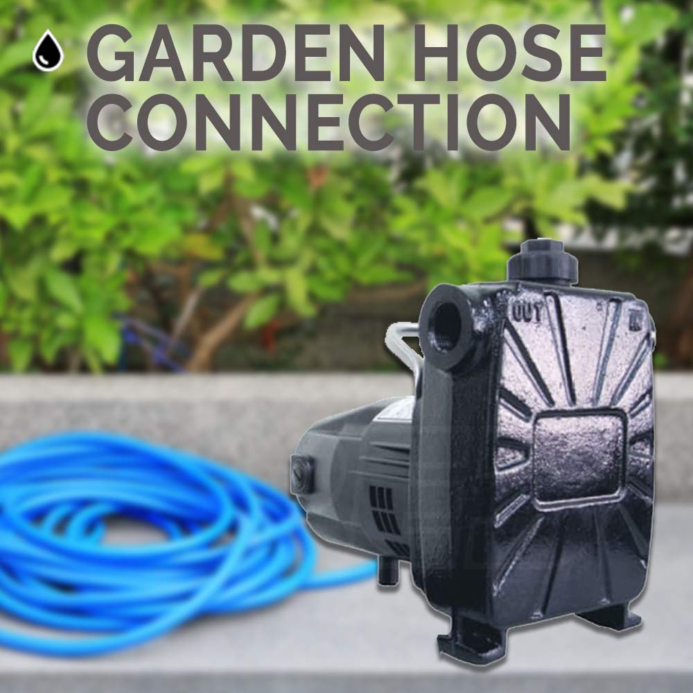 Barnes 134677 Model BT12 Transfer Pump, 1/12 hp, 120V, 1 Phase, 3/4" GHT Vertical Discharge, 45' Head, Manual