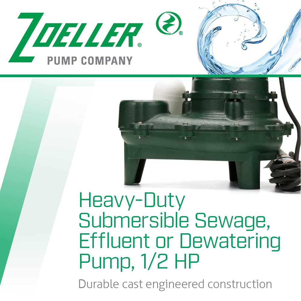 Zoeller Waste-Mate 267-0001 1/2 HP Sewage Pump & Zoeller 98-0001 1/2 HP Sump Pump Bundle
