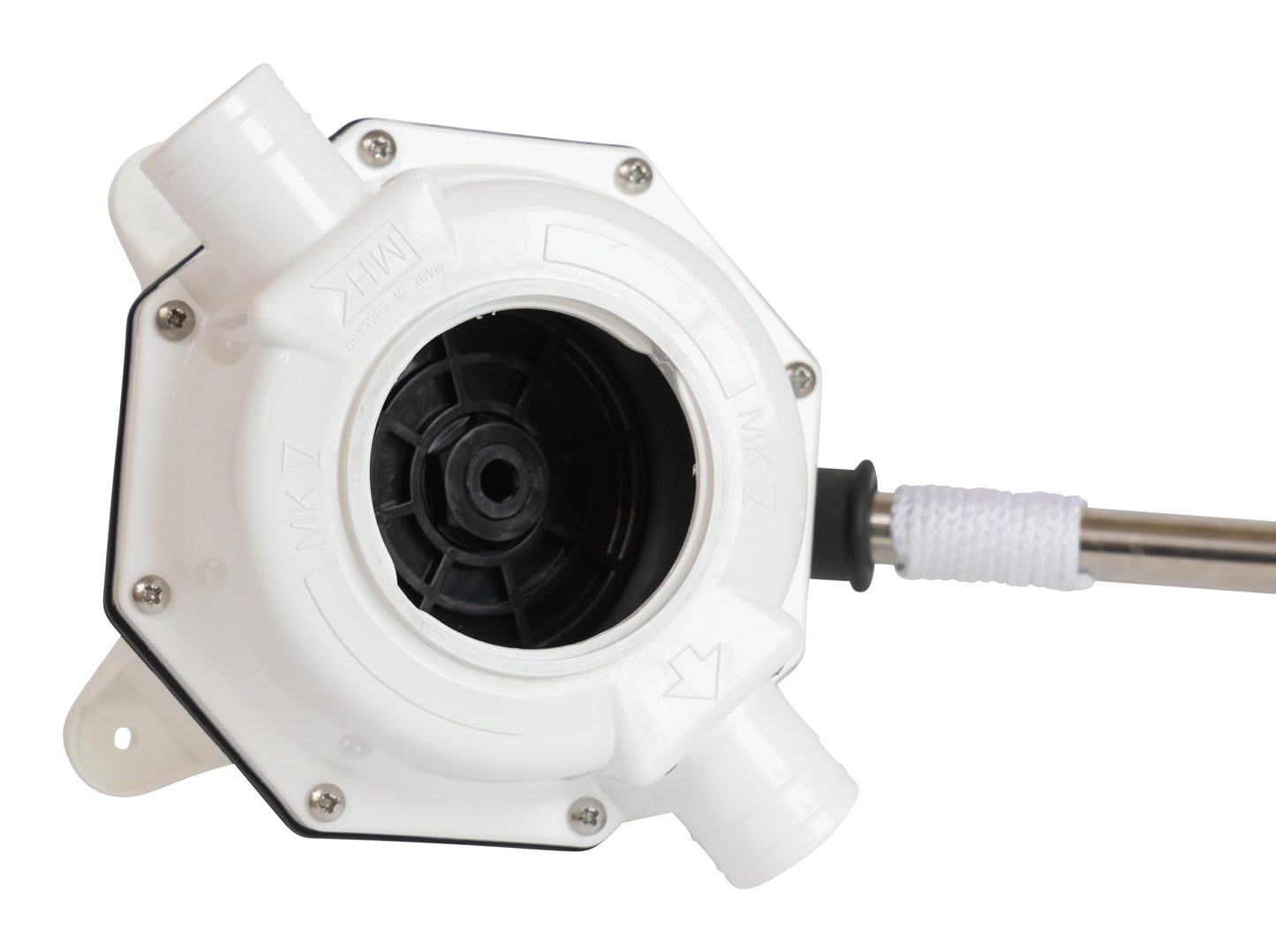 Whale Mk5 Manual Sanitation Pump - Bulkhead. Up to 17 GPM Flow Rate, Designed for Toilet Flush or Holding Tank Pump Out ensuring Reliability in Black Waste Management, BP0527