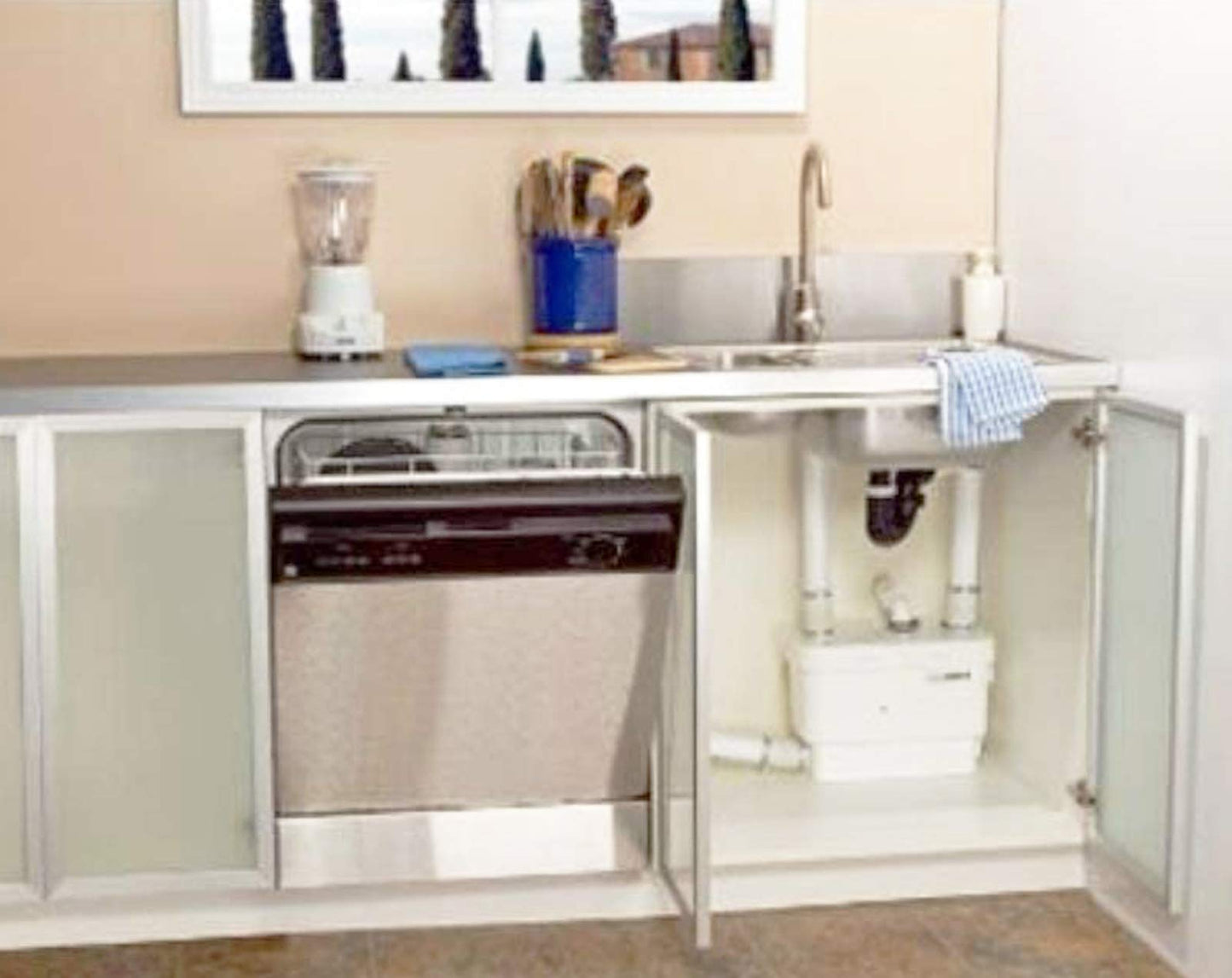 Saniflo SANIVITE Gray Heavy Duty Water Basement Bathroom Pump | Perfect Quiet Solution | Macerating Toilet System | Pump up Toilet System | Saniflo Upflush Toilet System