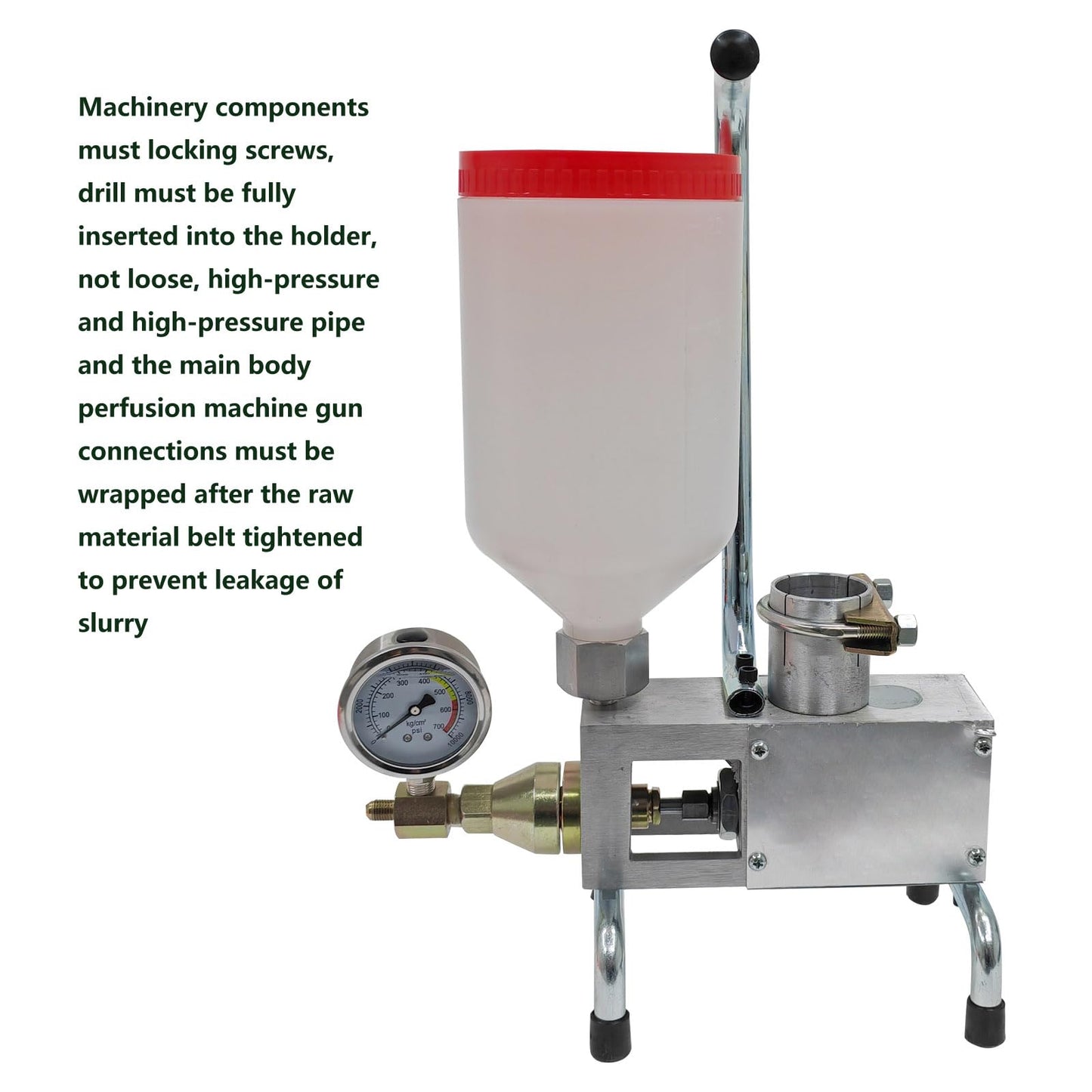 PreAsion 110V High Pressure Grouting Machine 650W Electric Grout Gun 15,000 PSI Grouting Injection Pump High Pressure Leak Stoppage Machine for Concrete Repair Waterproofing Crack Repair