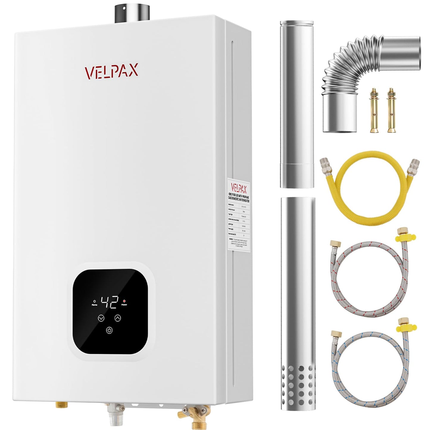 Propane Tankless Water Heater, 4.21GPM 16L Indoor, Constant propane water heater,Instant Hot Propane Gas Water Heater with Multi-Protection