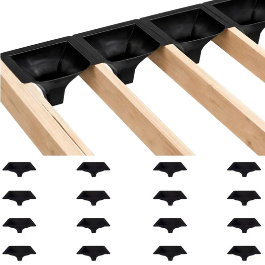 Emayuu 16PCS Black downspouts for Under Deck Drainage System, PE Deck downspouts Use for 12"&16" Joist Spacing DE01