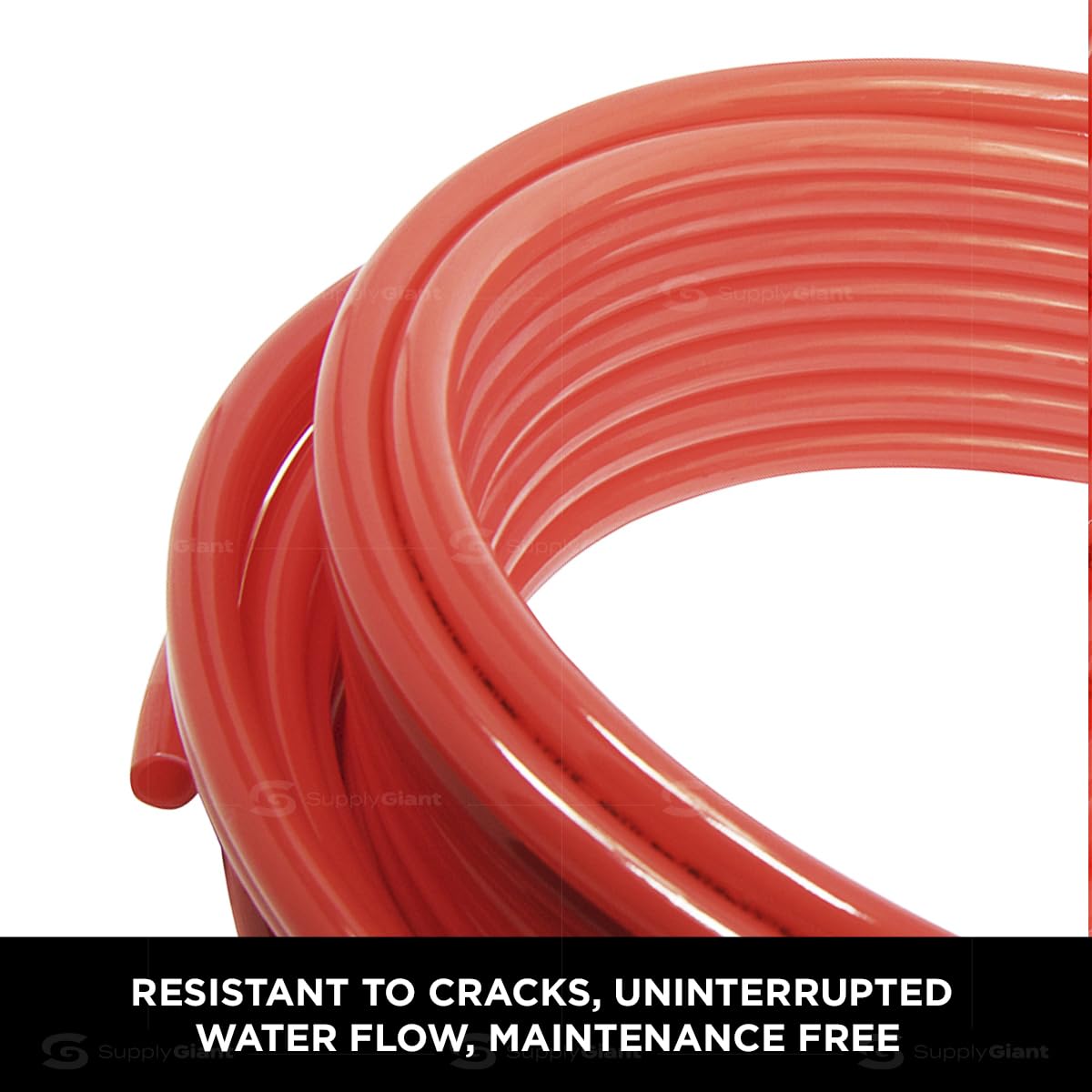 Pex-A Tubing 3/4-inch x 500 Ft, Flexible Red Tube for Potable Water, 3/4" Pex Pipe Coil