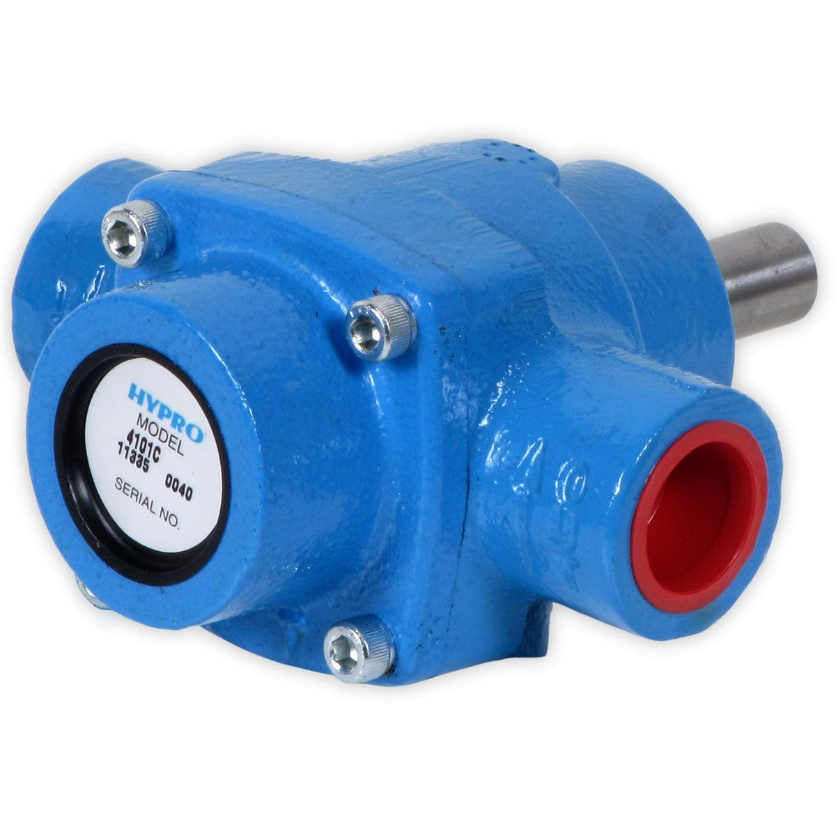 PENTAIR HYPRO 4101C 4-Roller Pump, Cast Iron Sprayer Pump, 7.2 GPM, 150 PSI, 2600 RPM, Solid Shaft, Viton Seals, Ideal for Fertilizer, Chemical Transfer, and Industrial Liquids