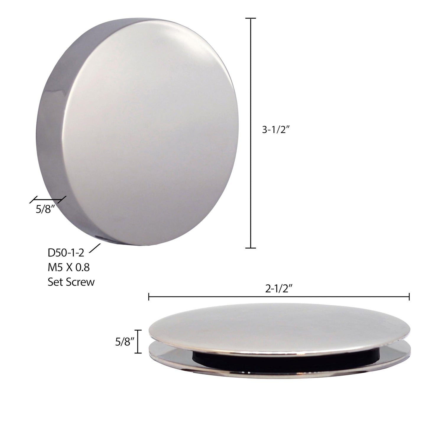 Westbrass A50P45SRE-26 45" Sch. 40 PVC Cable Driven Bath Drain Trim Kit with Rotary Overflow Cover Knob and Pop-Up Stopper, Polished Chrome