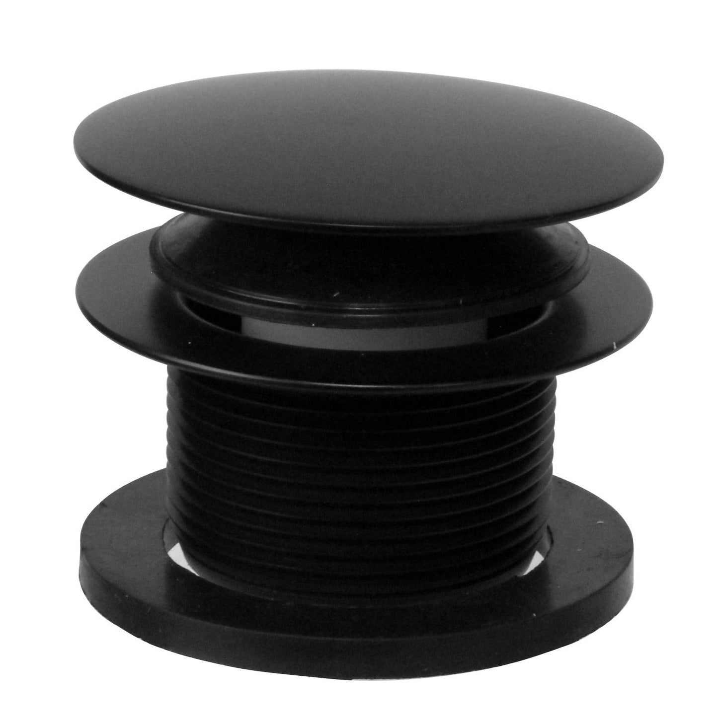 Westbrass 493244H-62 14" SCH. 40 PVC Bath Waste & Overflow Assembly with Illusionary Faceplate and Tip-Toe Drain Plug, Matte Black (12-Pack)