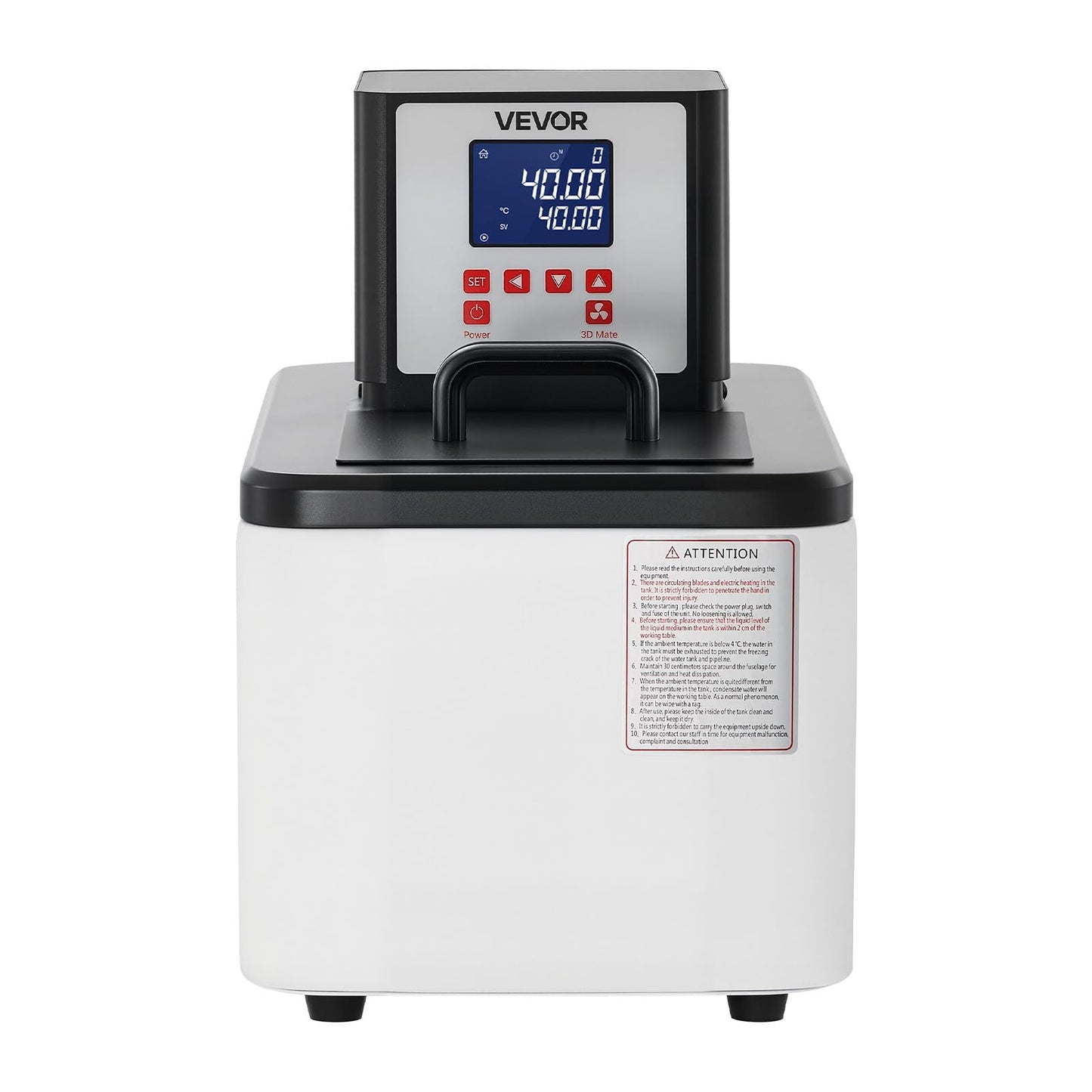 VEVOR Laboratory High-Temperature Circulating Oil Bath, Up to 300℃/572℉, 6 L Lab Constant Temperature Heating Tank, 0.1℃ High Precision, Internal and External Dual Circulation, for Laboratory