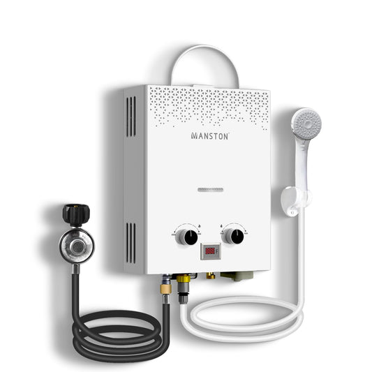 Tankless Water Heater, VANSTON Propane Water Heater Outdoor, 1.45GPM Portable Water Heaters, Instant Hot Water Heaters, Overheat Protection, Easy Installation, Lightweight with Handle for RV, Camping