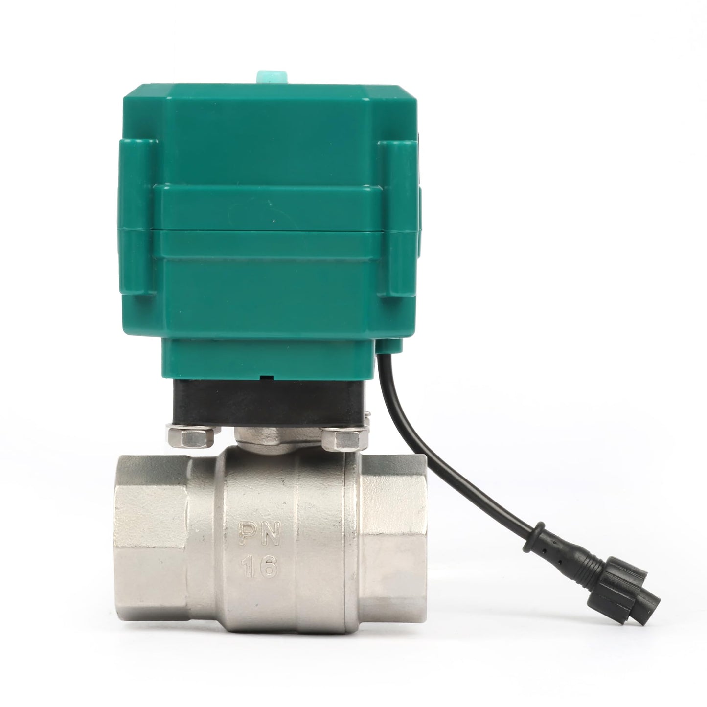 U.S. Solid 1" Smart Motorized Ball Valve - NSF Certified 304SS Remote App Mobile-control Electrical Ball Valve with Manual Switch, Plug Connection