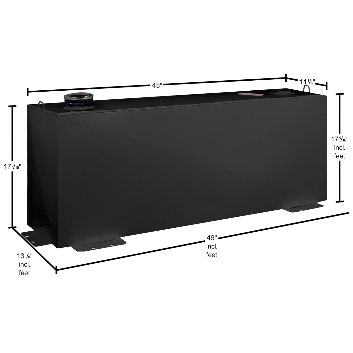 Better Built Steel Transfer Fuel Tank - 36-Gallon, Rectangular, Black, Model Number 29211584