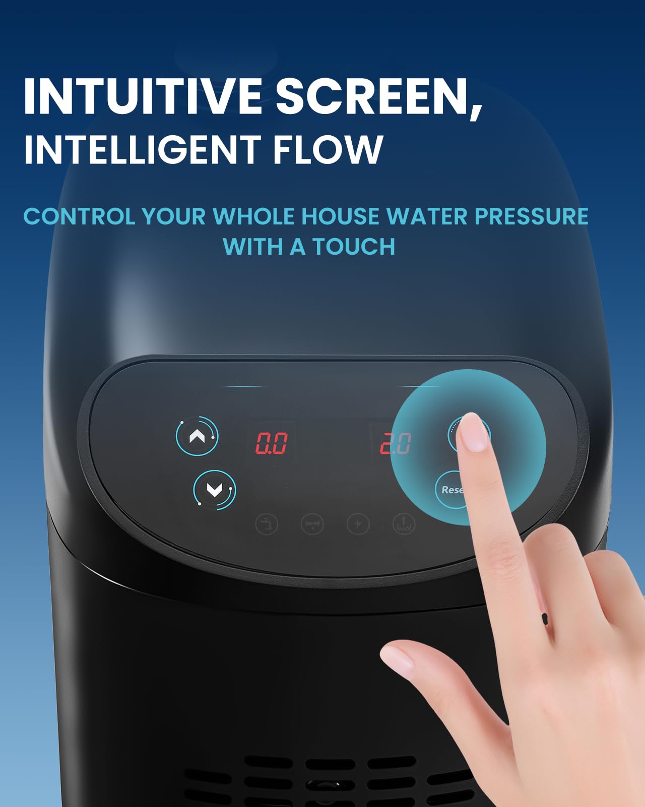 Moonshan Whole House Water Pressure Booster Pump 70 PSI Variable Speed Booster Pump Penmanent Mangnet Motor Constant Pressure for Home Apartment Garden Shallow Well