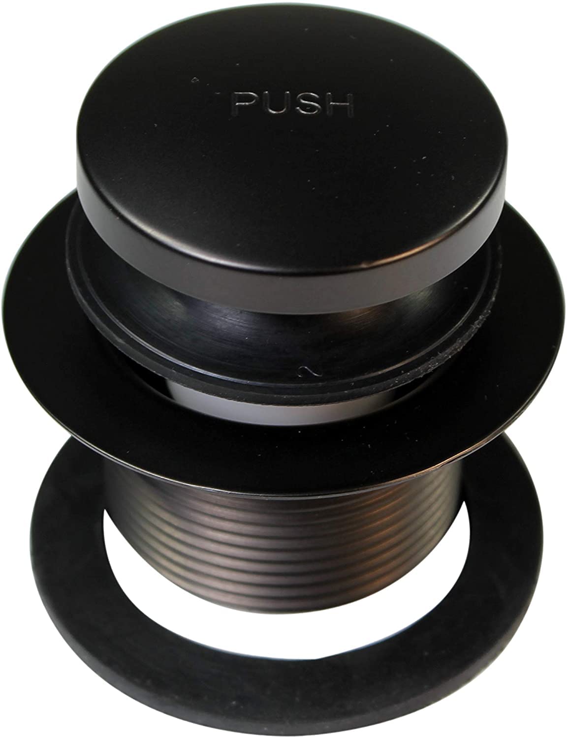 Westbrass D4932-12-12 1-1/2" x 12" Bath Waste & Overflow Assembly with Two-Hole Faceplate Cover and Tip-Toe Drain Plug - Sch. 40 PVC, Oil Rubbed (12-Pack)