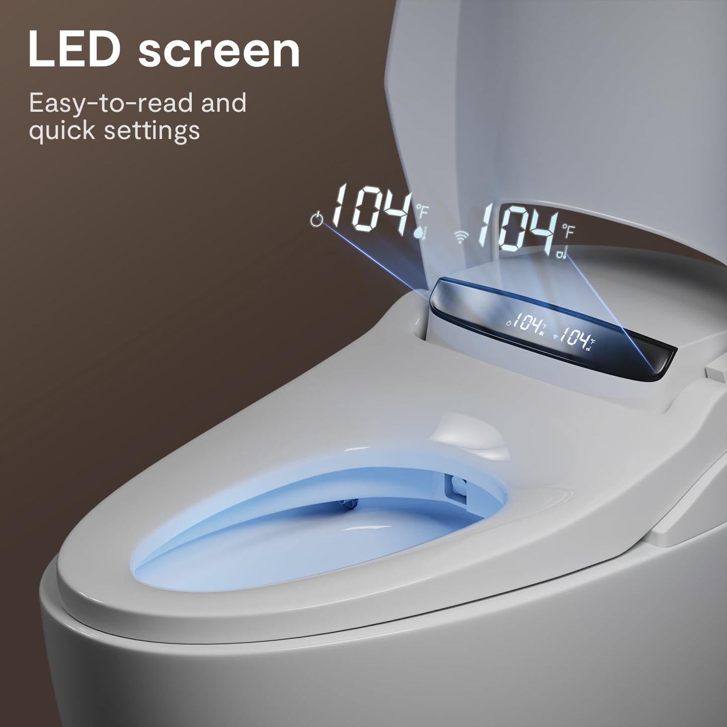 Smart Toilet with Bidet Built in, Automatic Smart Toilet with Foam Shield and Touchless Auto Open/Close Lid, Tankless Elongated One Piece Toilet with Warm Water Heated Seat Dryer for Bathroom