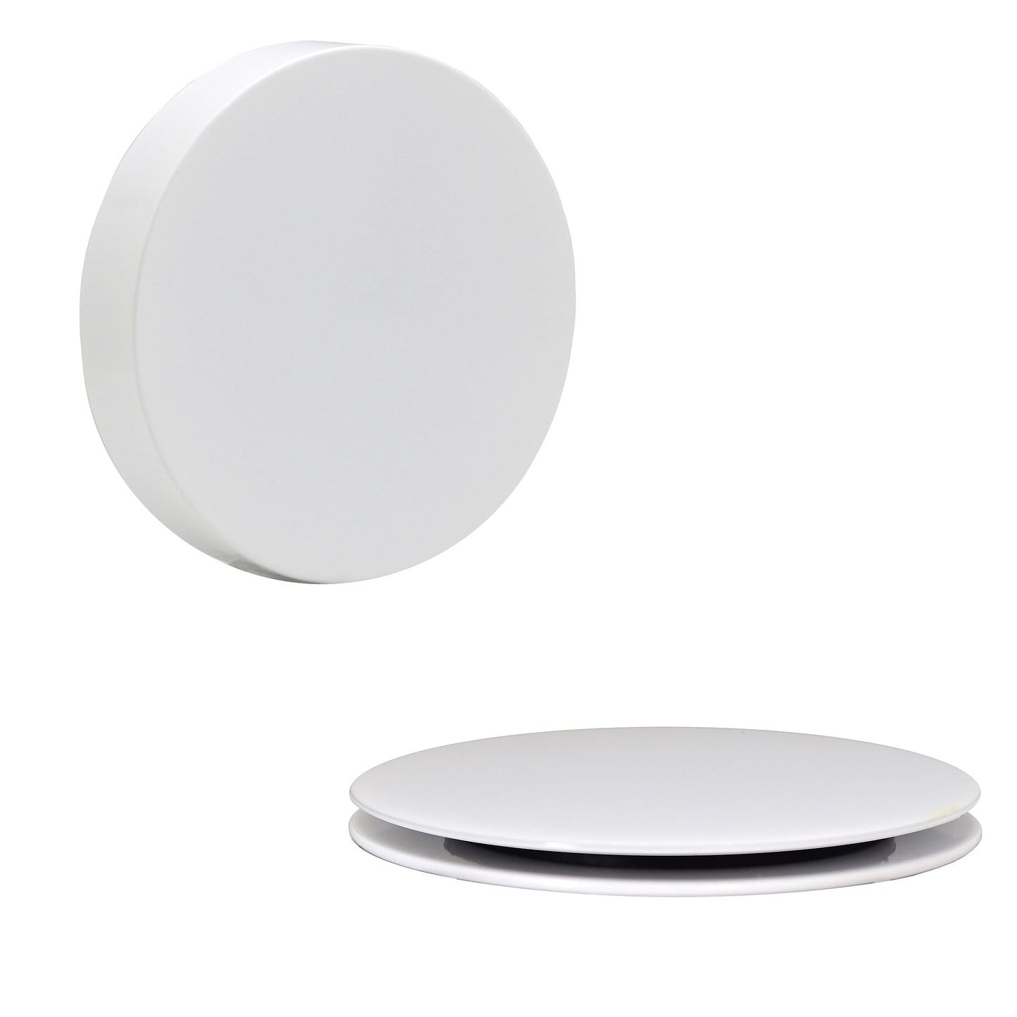 Westbrass D50P27TLERE-50 27" Cable Drive Bath Drain Trim with Rotary Overflow Cover Knob, Pop-Up Stopper and Poly Tubular Pipes & Fittings, Powder Coat White