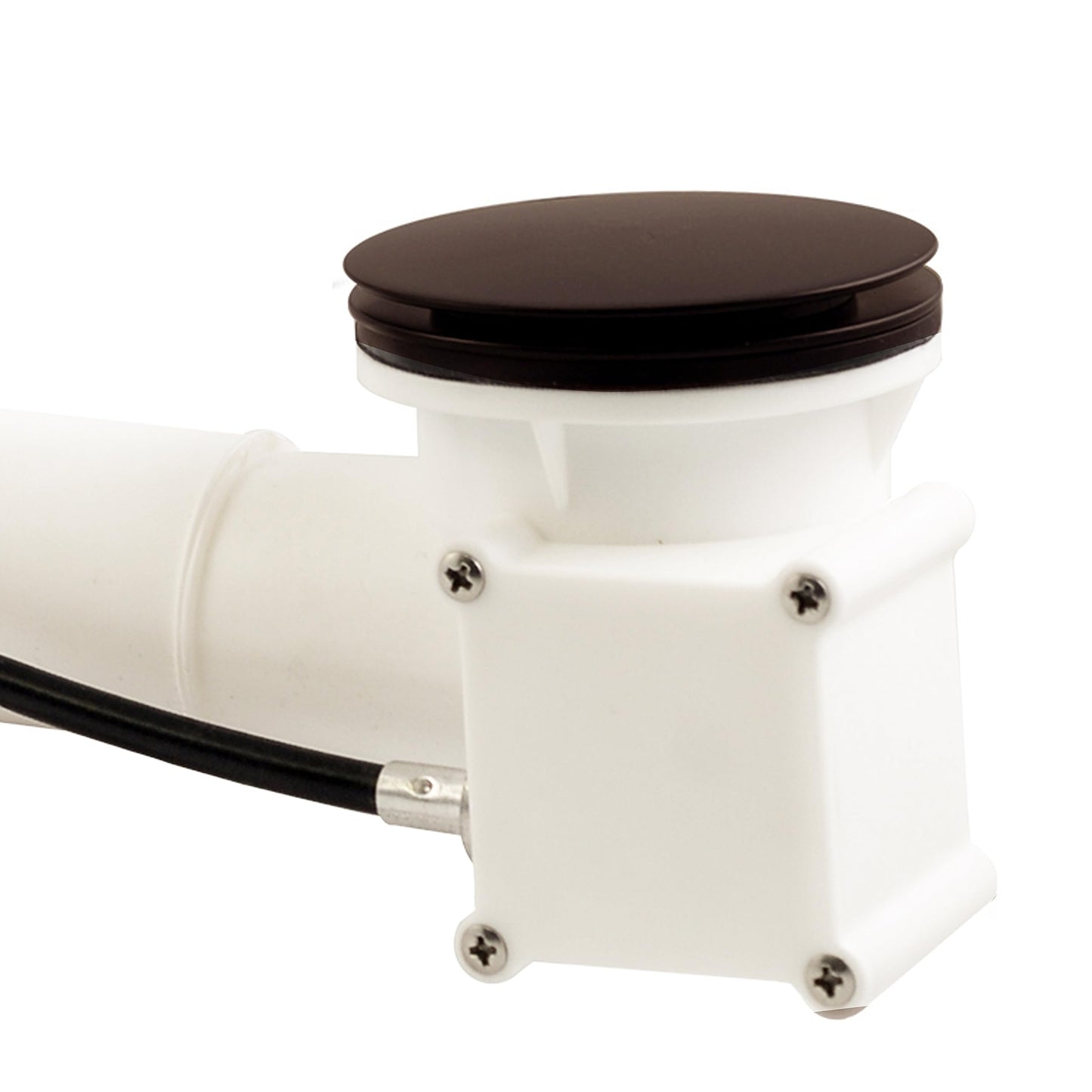 Westbrass Tubular 35 in. Cable Drive Bath Waste, Oil Rubbed Bronze, D50P35TLE-12