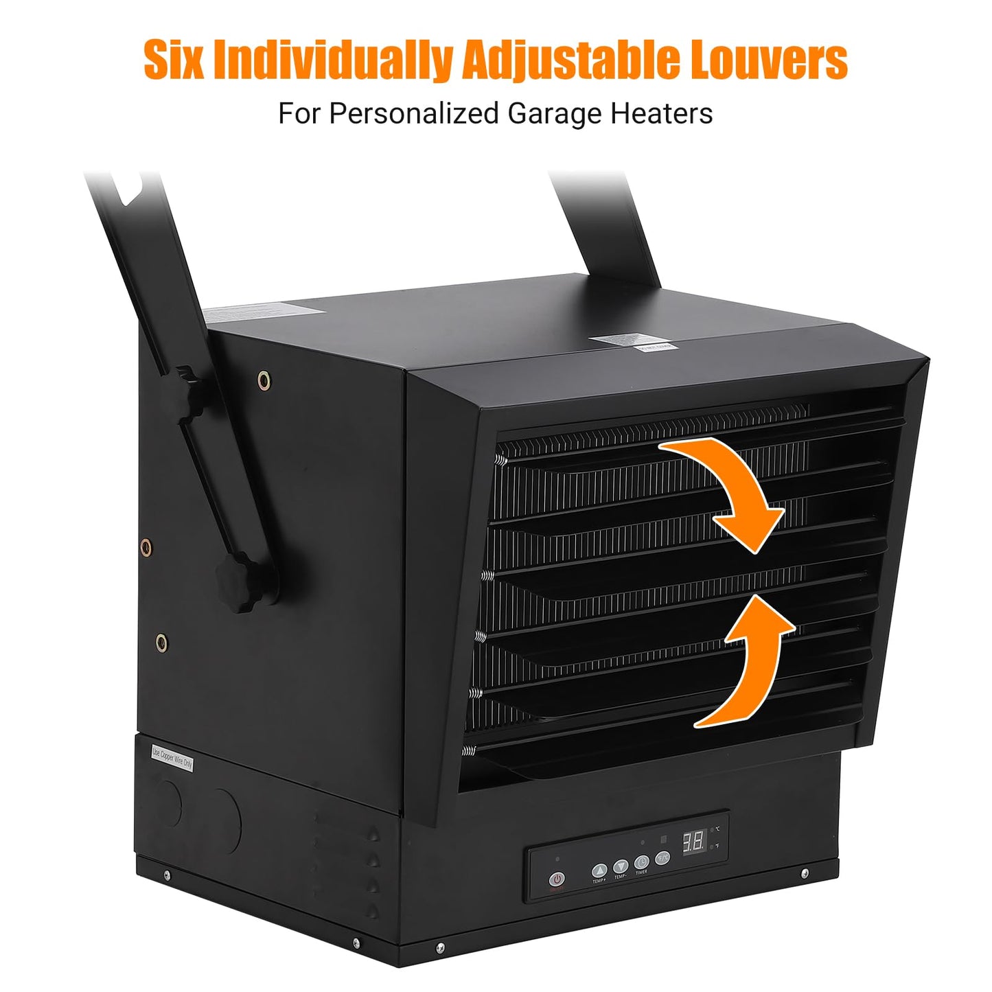 10000W Garage Heater 240V Digital Fan-Forced Wall Mount Shop Heater with Full-Function Remote, Hardwired Shop Heater with 12H Timer, Overheat Protection, Ideal for Garage, Workshop