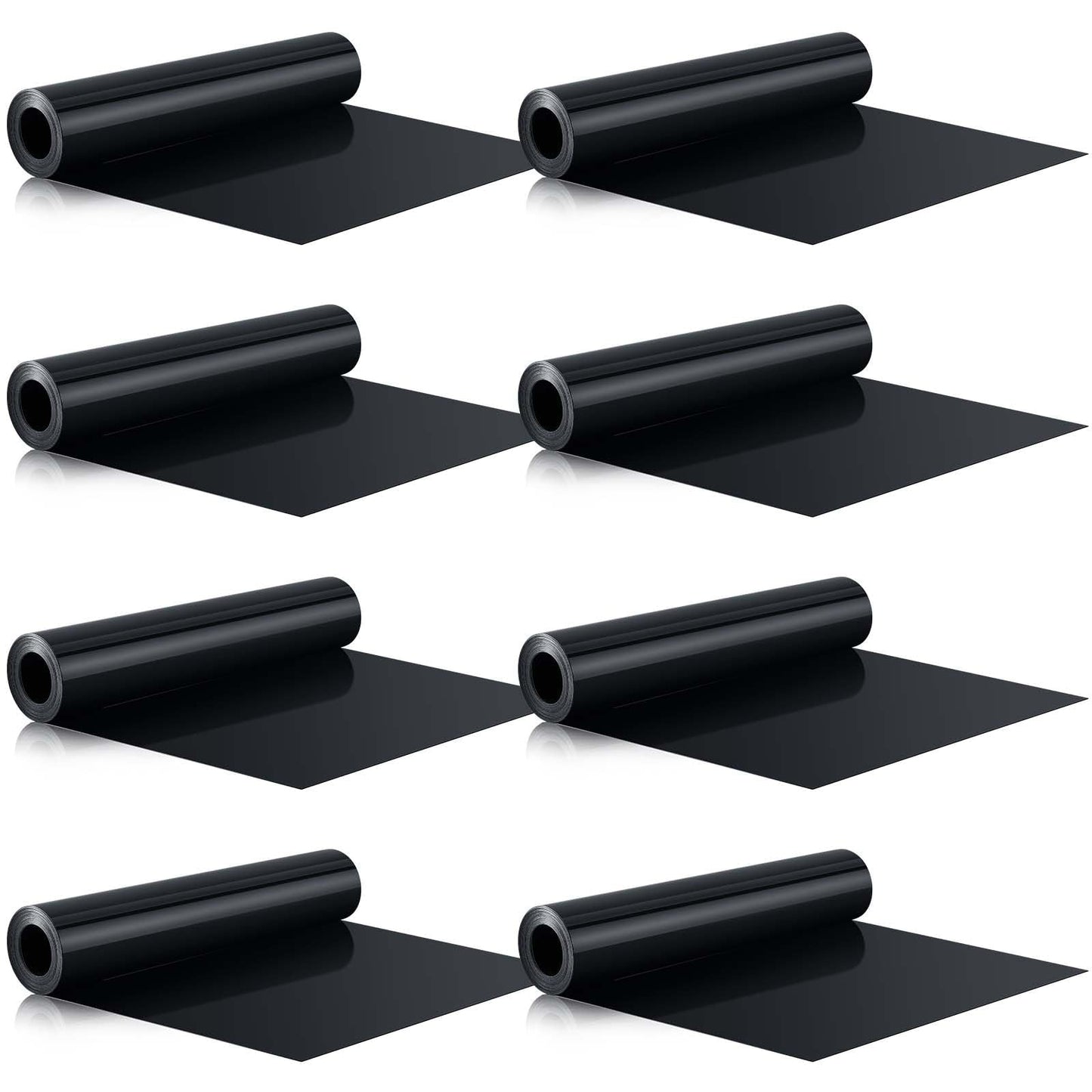 Pangda 8 Rolls 16 ft x 19.69 Inches Black Under Deck Drainage System Bulk HDPE Waterproofing Membrane Trough Black Rain Deck Drainage System Trough Unders Systems Outdoor for Underdeck Ceiling