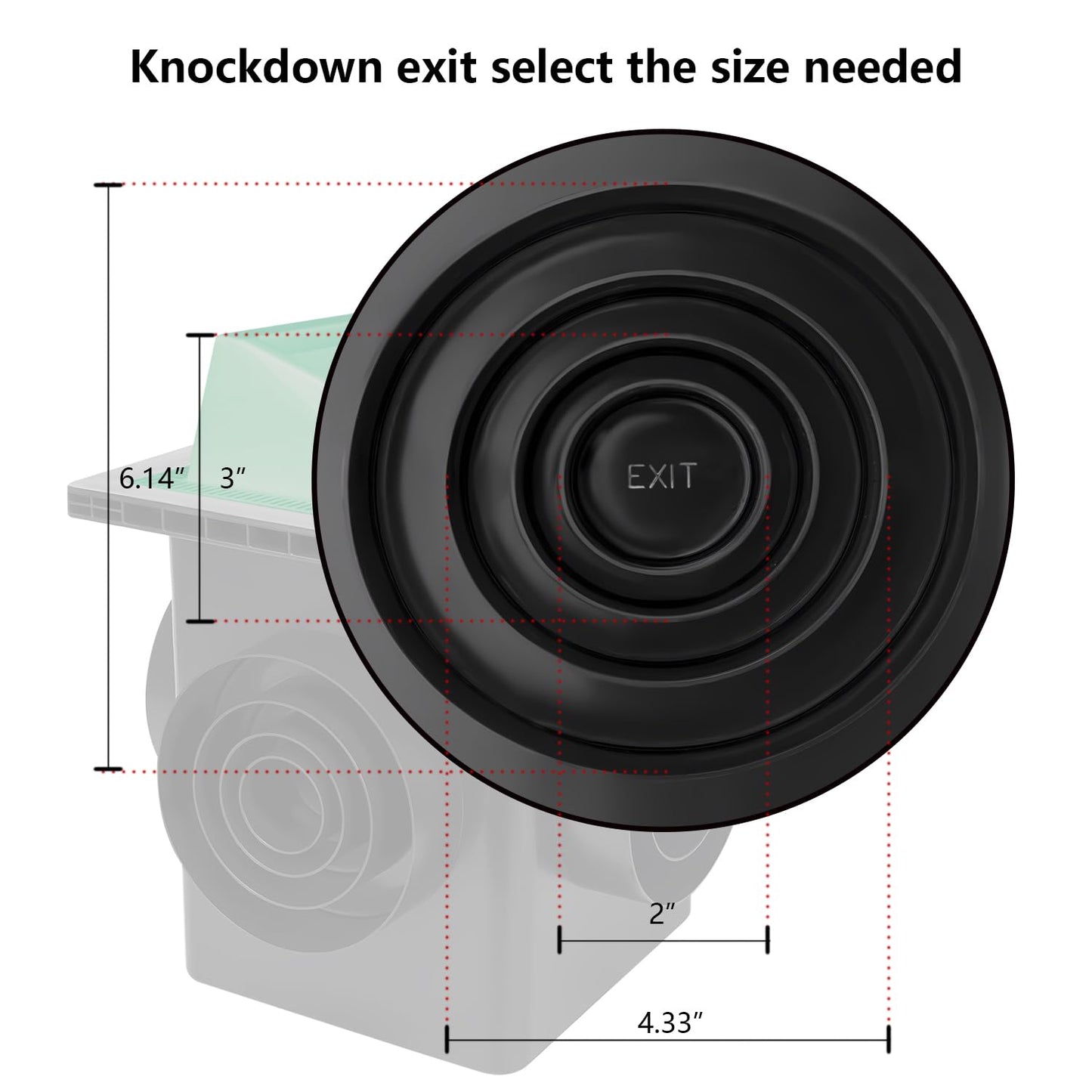 4 Outlet Catch Basin Kit 12X12 inch with Debris Basket and Downspout Grate,Fit for 4 Size(2, 3, 4 and 6)inch Pipe,Catch Basin for Drainage,Square rain water catching system,For Lawns, Landscaped Areas