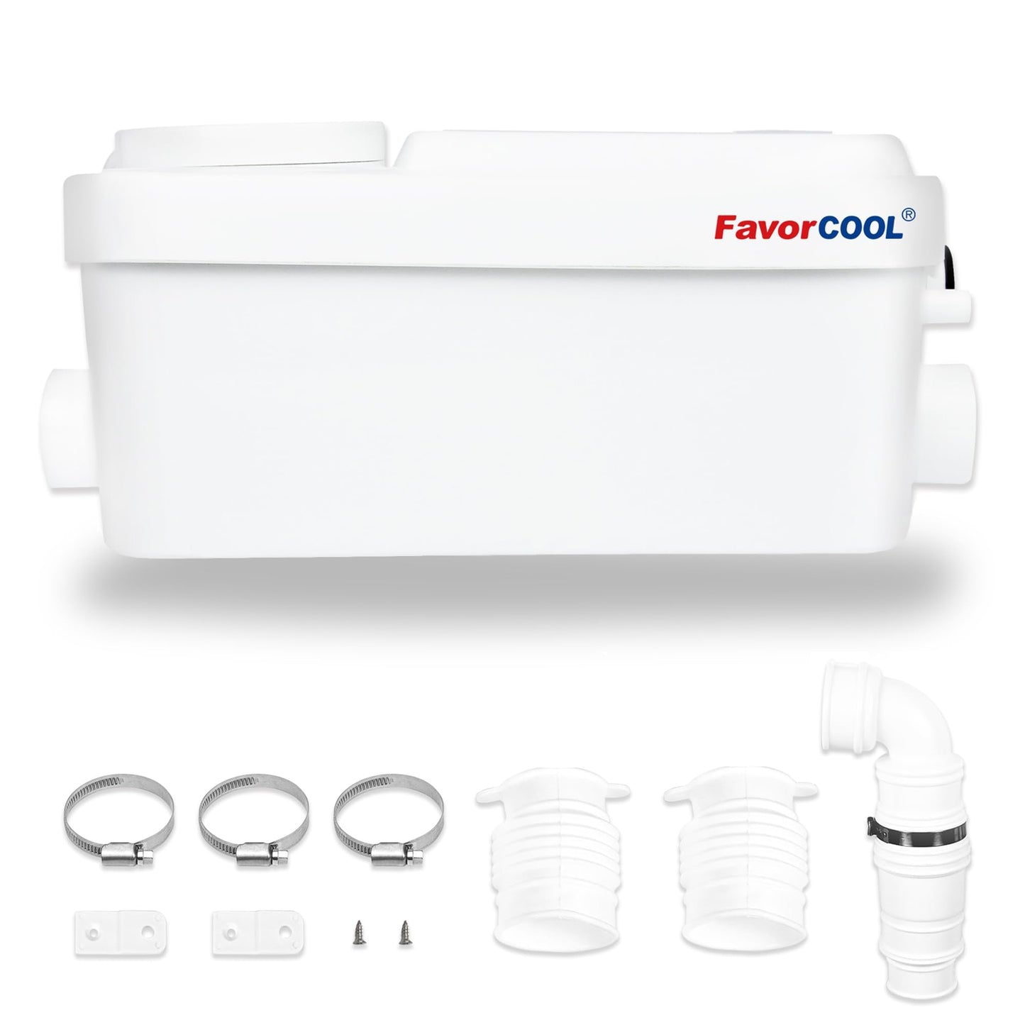 300W Macerator Pump, Sink Sewerage Pump 5100 L/h Flow, 22 ft/6.7 m Head, Sewage Pump for Basement, Kitchen, Sink, Shower, Bathtub, Laundry Waste Water Disposal Upflush Machine