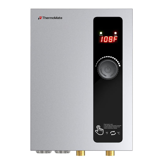 36kW Tankless Water Heater Electric, ThermoMate On Demand Instant Hot Water Heater 240 Volt, Max 8.0 GPM Self-Modulating for Whole House, ETL Certified for Residential Indoor Shower