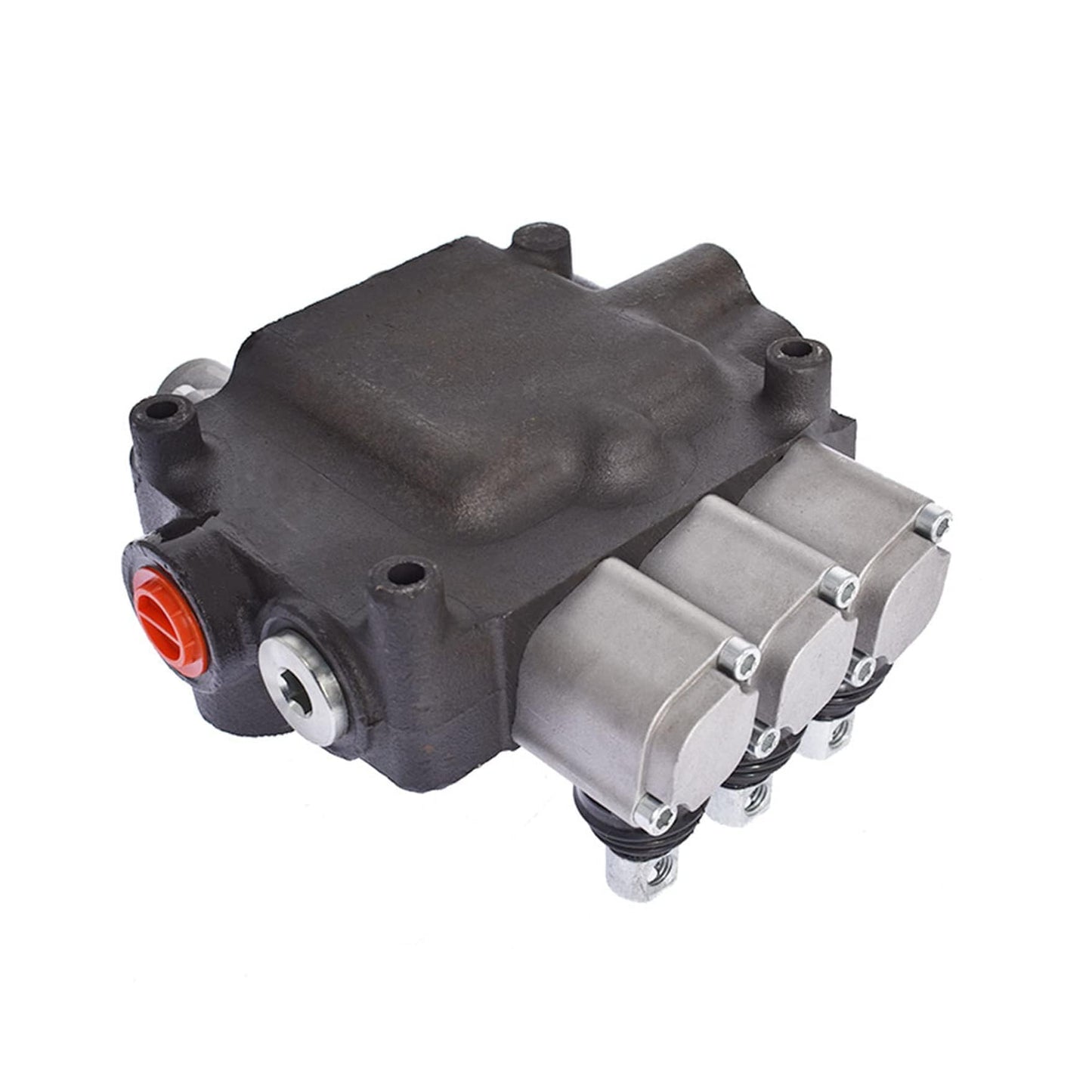 waltyotur Hydraulic Directional Control Valve, 3 Spool 21 GPM Hydraulic Loader Valve, SAE Ports, 3625PSI Double Acting Valve Directional Control Valve for Small Tractors Log Splitters