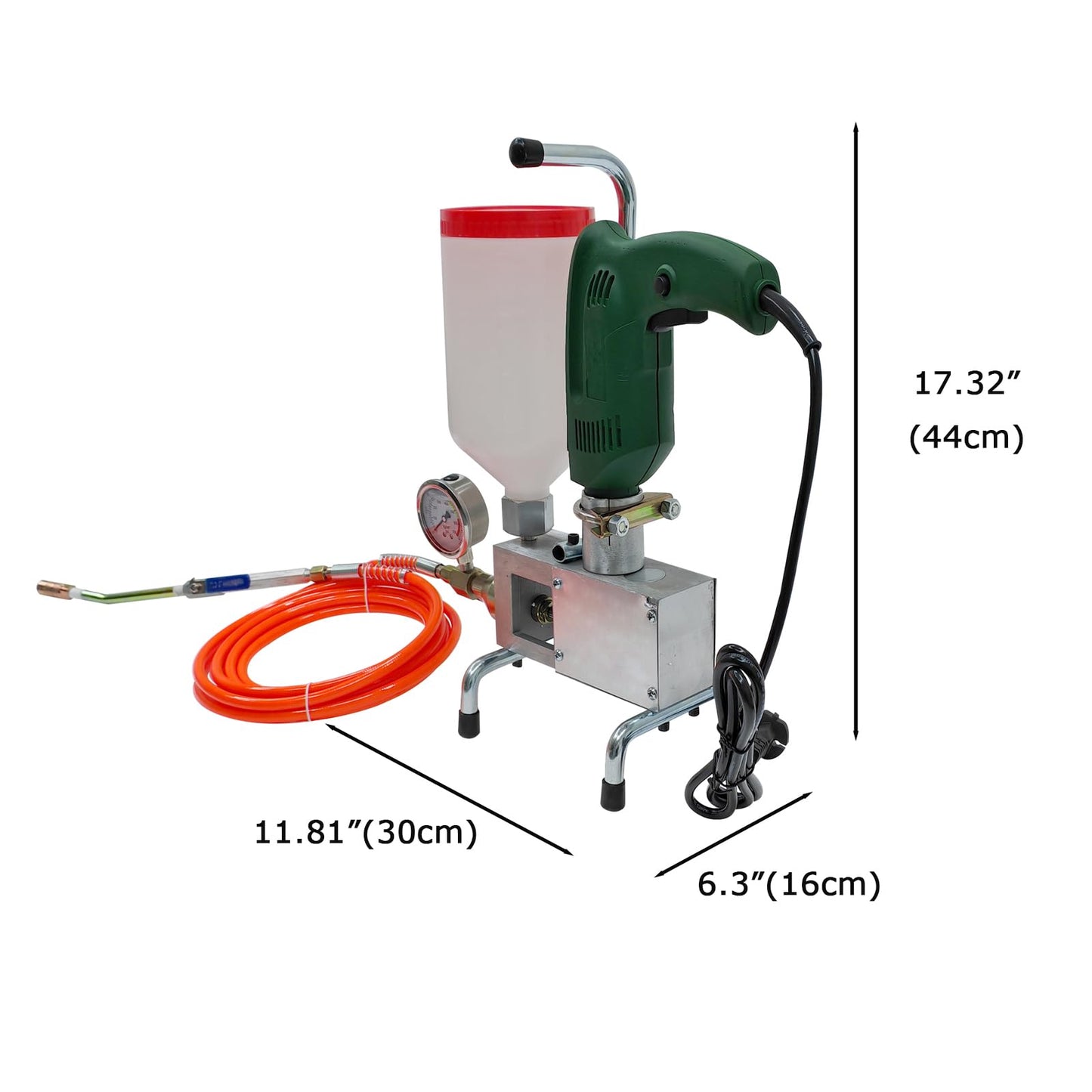 PreAsion 110V High Pressure Grouting Machine 650W Electric Grout Gun 15,000 PSI Grouting Injection Pump High Pressure Leak Stoppage Machine for Concrete Repair Waterproofing Crack Repair