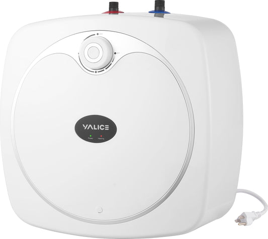 YALICE Electric Tank Water Heater, 4 Gallons Under Sink Instant Hot Water Heaters, 1500W, 110-120V, Electric Mini Tank Water Heater Compact Design for RV, Kitchen, Food Truck, Wall or Floor Mounted