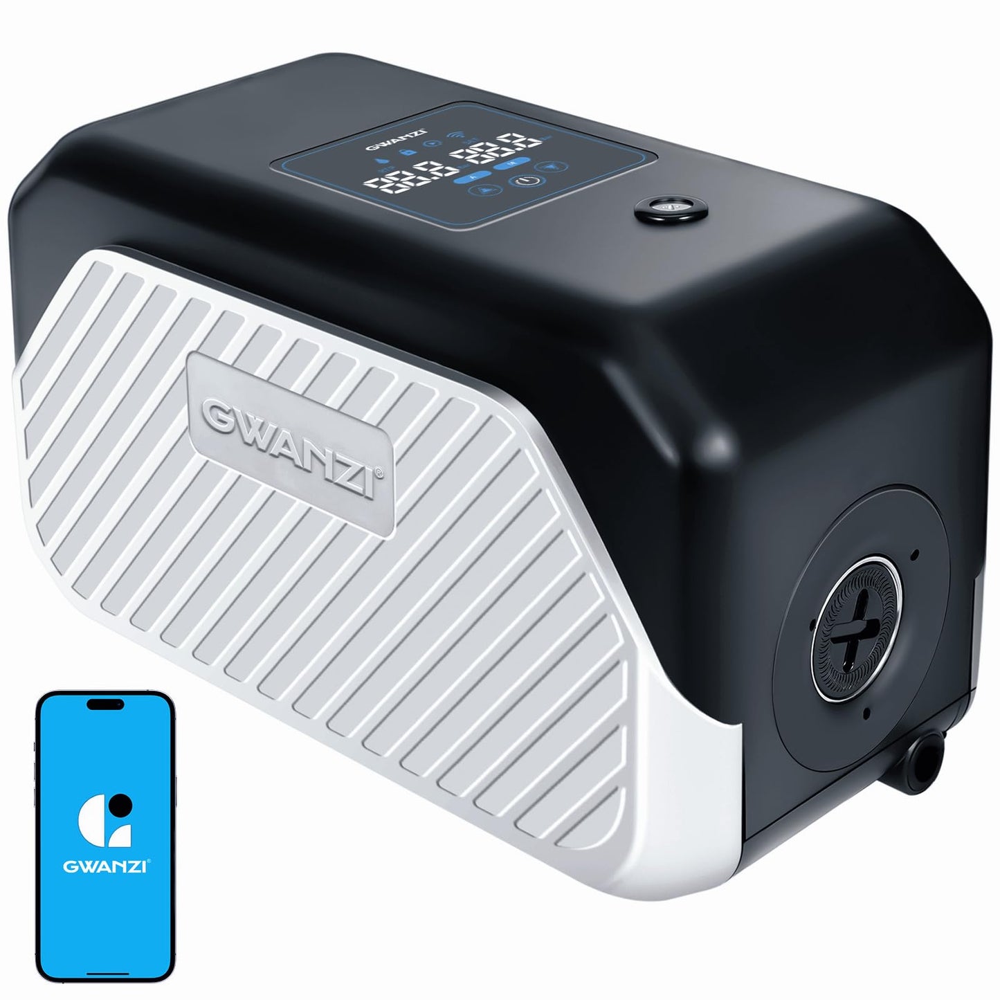 Gwanzi 1.2HP Whole House Variable Speed Water Pressure Booster Pump 90PSI 115V Automatic Penmanent Mangnet Motor Constant Pressure 1500GPH Wireless App Control for Home House Villa Apartmen