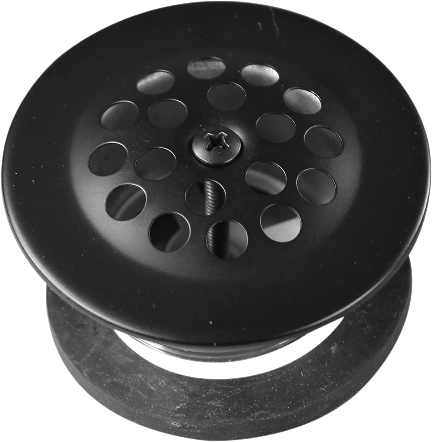 Westbrass A323-62 14" Bath Waste & Overflow Assembly with Trip Lever and Beehive Strainer Grid Drain, Matte Black