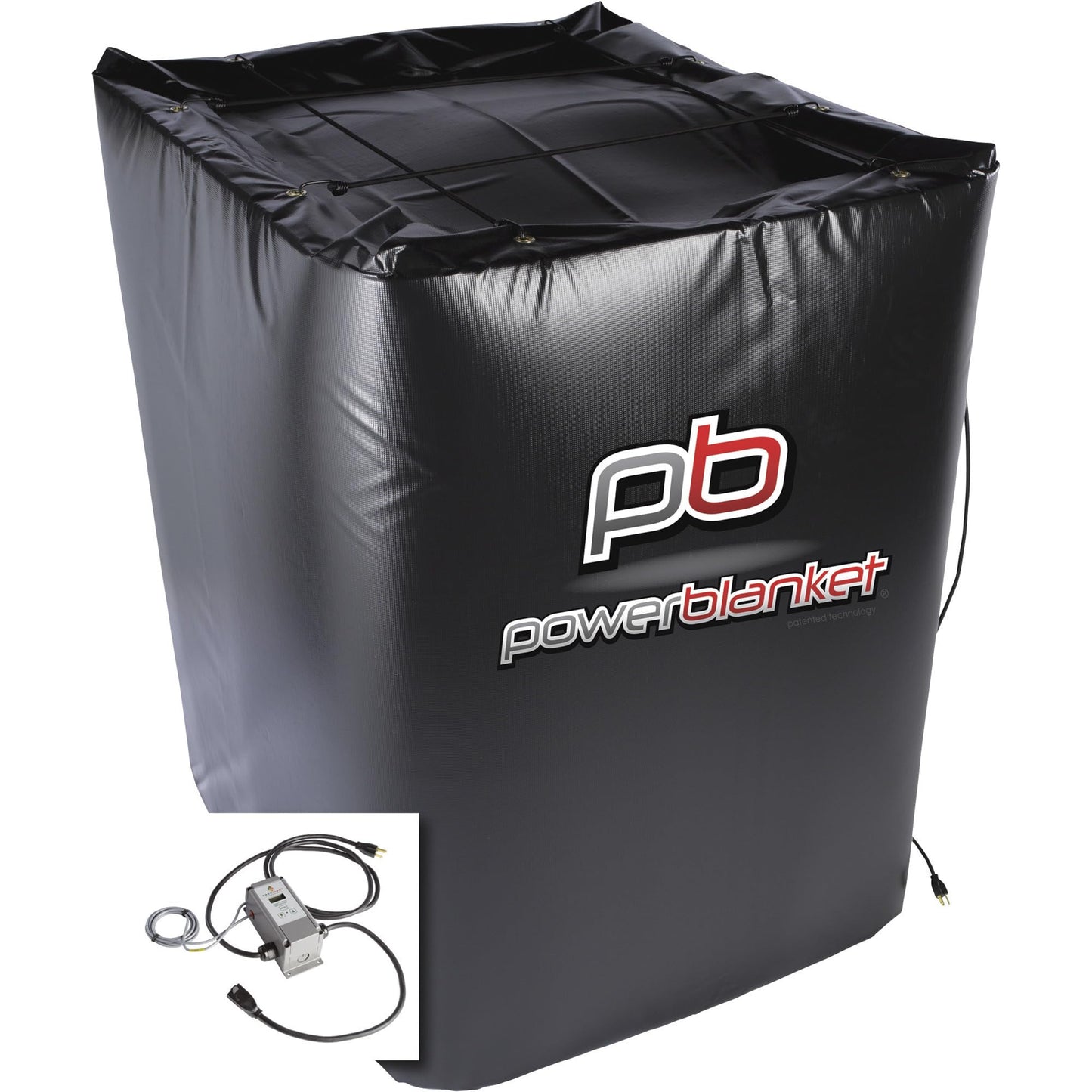 Powerblanket TH275 Insulated IBC Storage Tote Heater, 1440W with Adjustable Thermostat Controller, Fits 275-Gallon Containers, Black