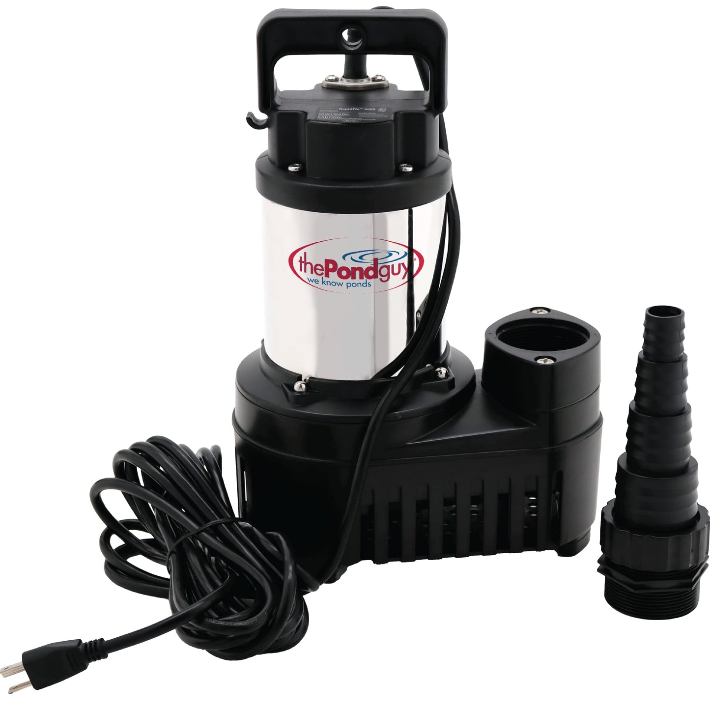 The Pond Guy RapidFlo Submersible Outdoor Water Pump, Perfect for Ponds, Waterfalls, Streams, Hydroponics & Pondless Features, Easy Install, Energy Saving, Quiet, Powerful Flow, Asynchronous, 3000 GPH