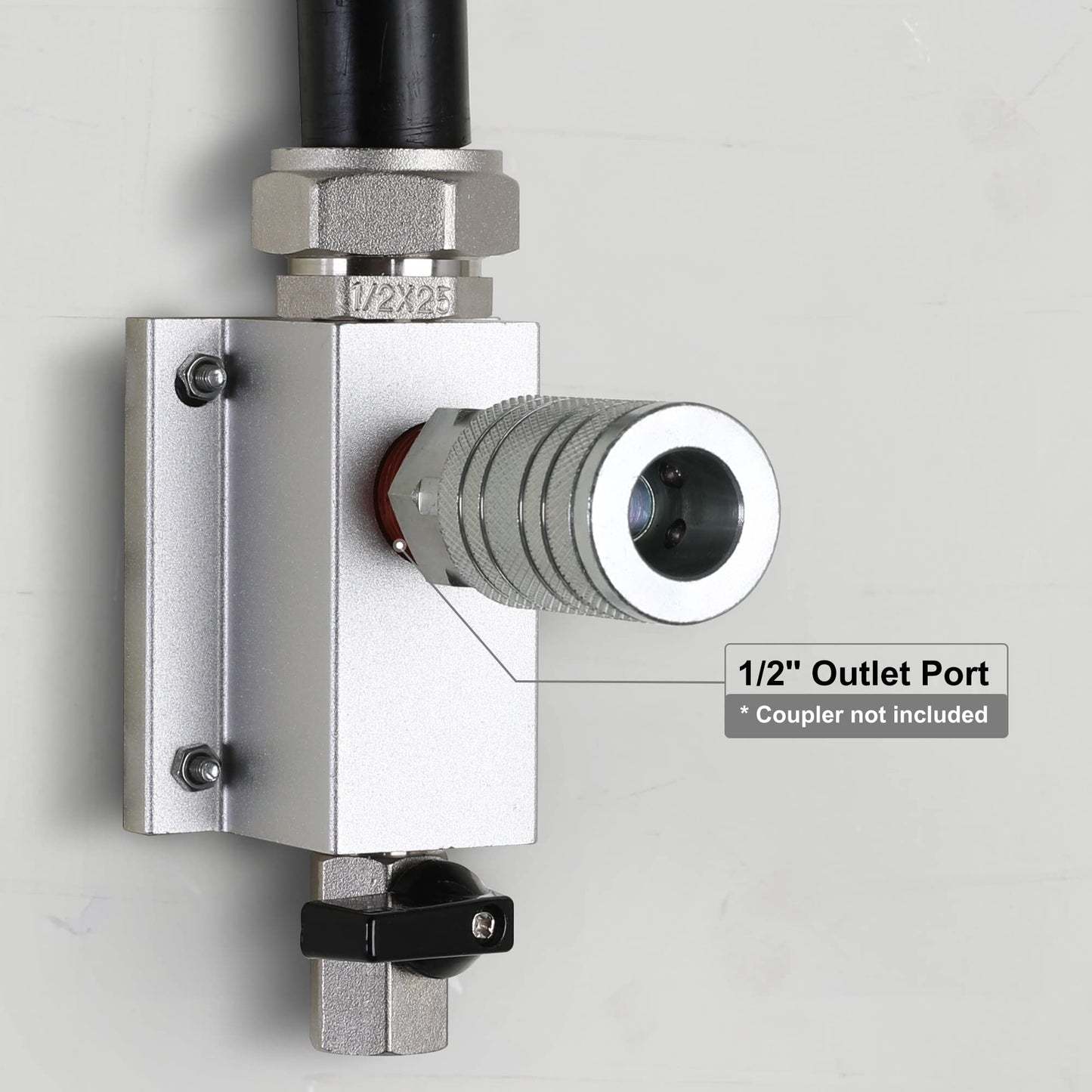 Hromee Compressed Air Piping System with 3/4 inch x 100 feet HDPE Tubing and Aluminum Outlet Blocks for Garage Connect Air Compressor Hose Accessories 37 Pieces