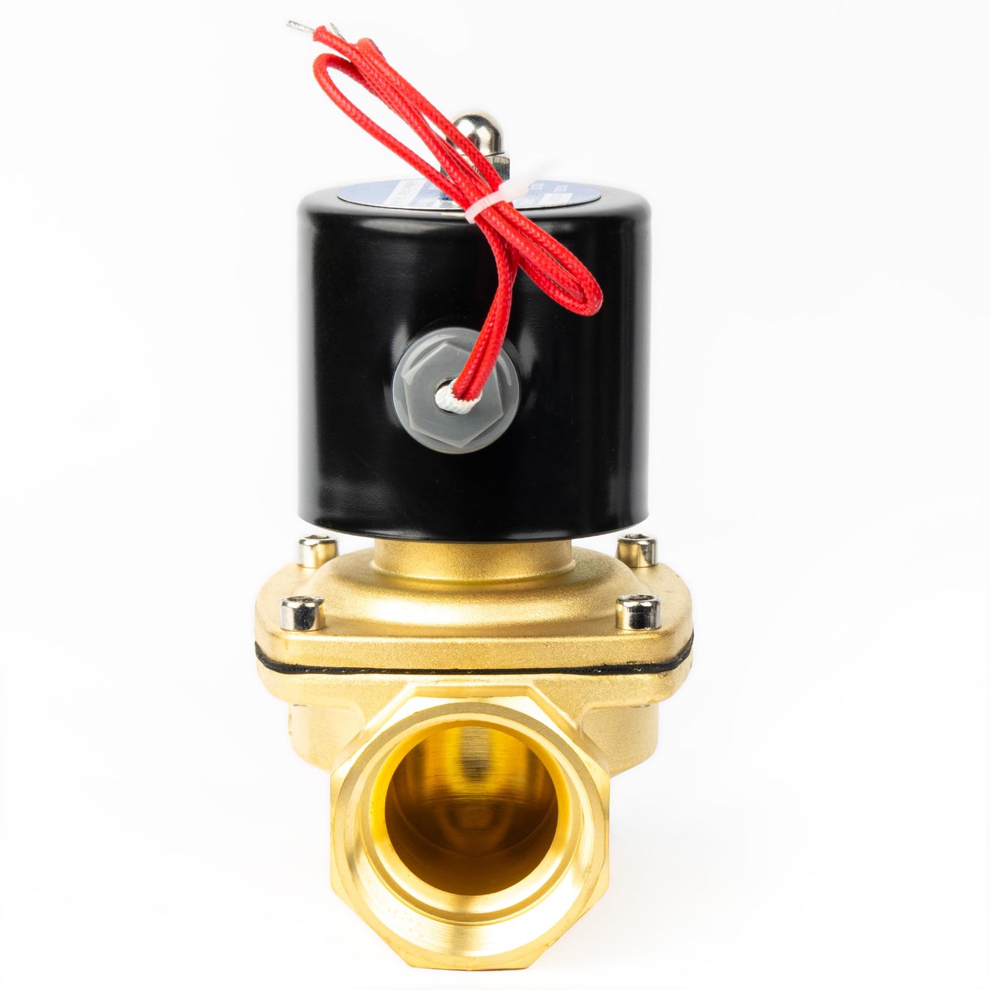 U.S. Solid 1-1/2" Solenoid Valve - 110V AC Brass Electric Solenoid Valve, Normally Closed, Viton Seal